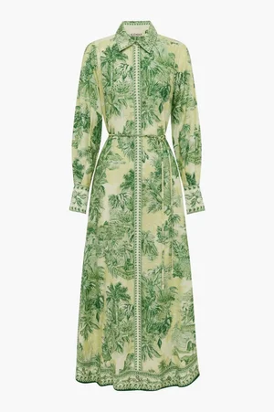 Alemais Sara Shirtdress - Green  Emory Clothing