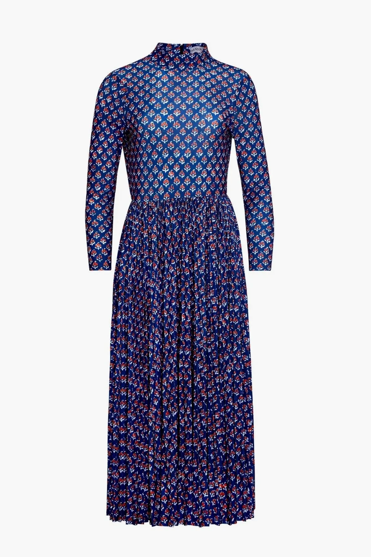 slim fit dress slacks Iris Dress in Navy Fall Floral main image 1