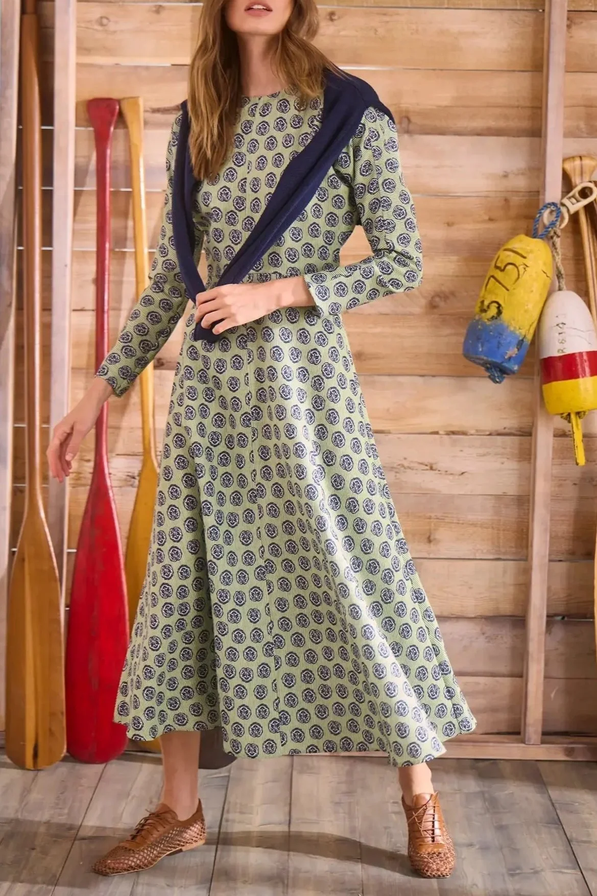 Hunter Bell Vika Dress - Navy Bird Block Emory Clothing Hunter Bell Vika Dress - Navy Bird Block Emory Clothing