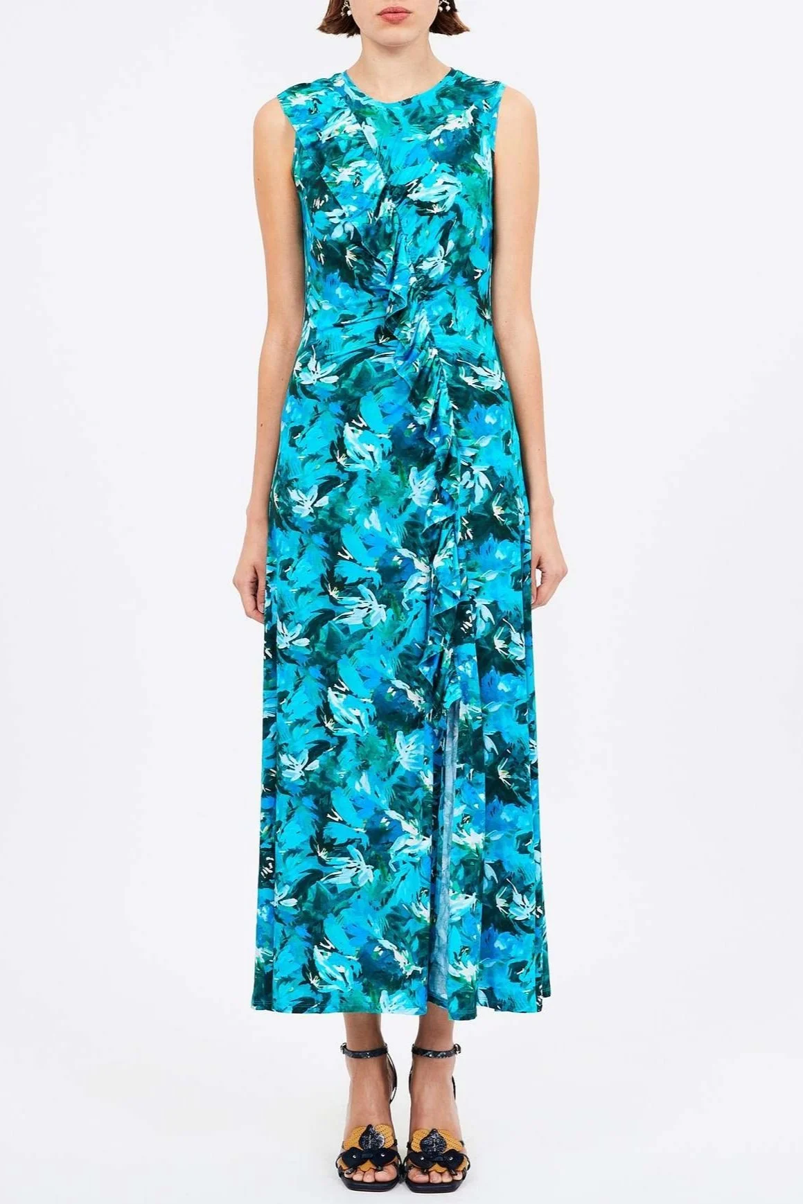 ulla johnson blue dress Ulla Johnson Rosalie Short Sleeve Mini Dress In Ciel – Evoluxxy