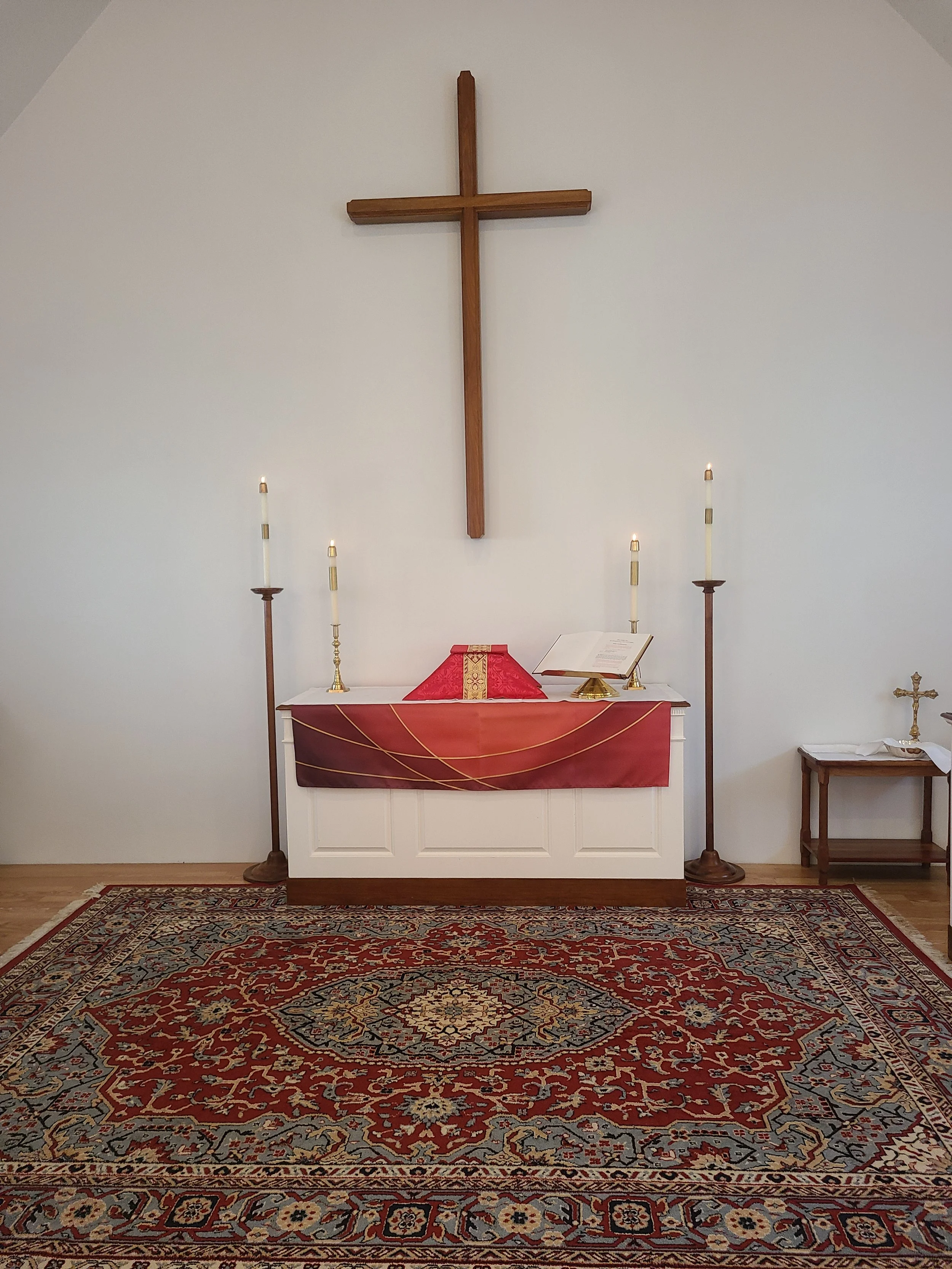 Communtion Table in Red for Communion 2021.jpg