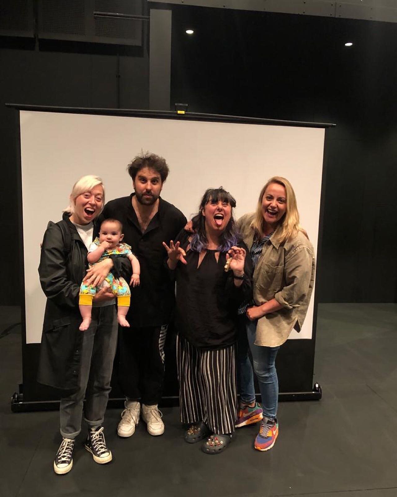 So thrilled to be working with this beautiful lot @marlowetheatre 
@brigitteaphrodite @lucythackeray @keefelaura @neelam_the_poet and @lathamvoutsa 
Baby Sappho had the best time too ❤️