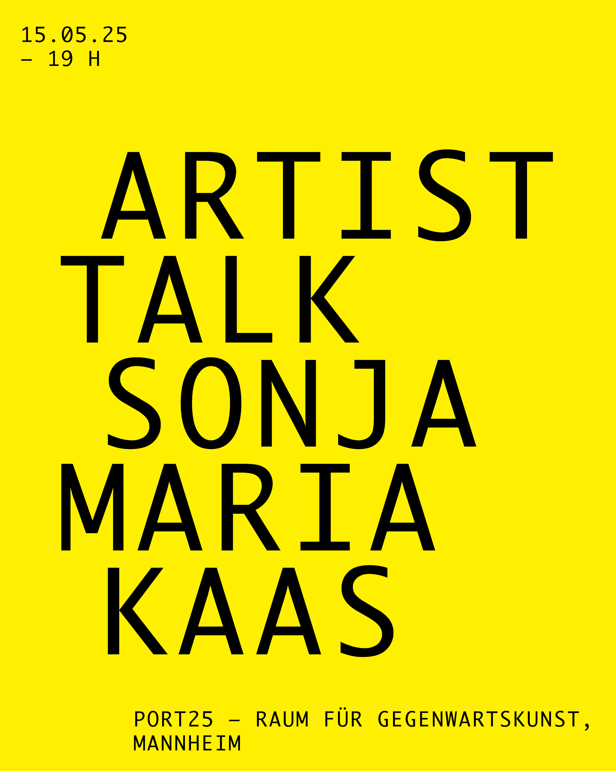 Artist Talk mit Sonja Maria Kaas