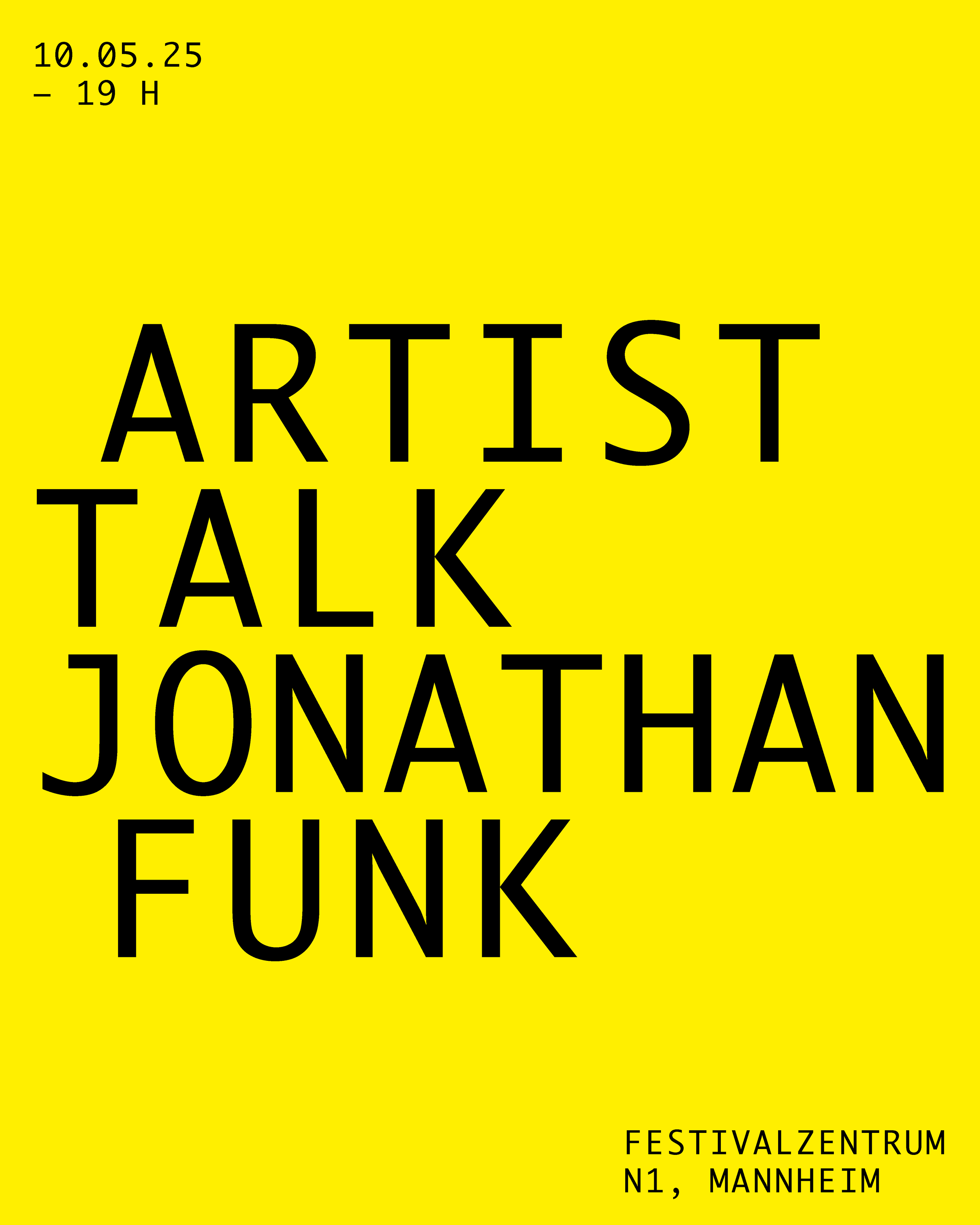 Artist Talk mit Jonathan Funk