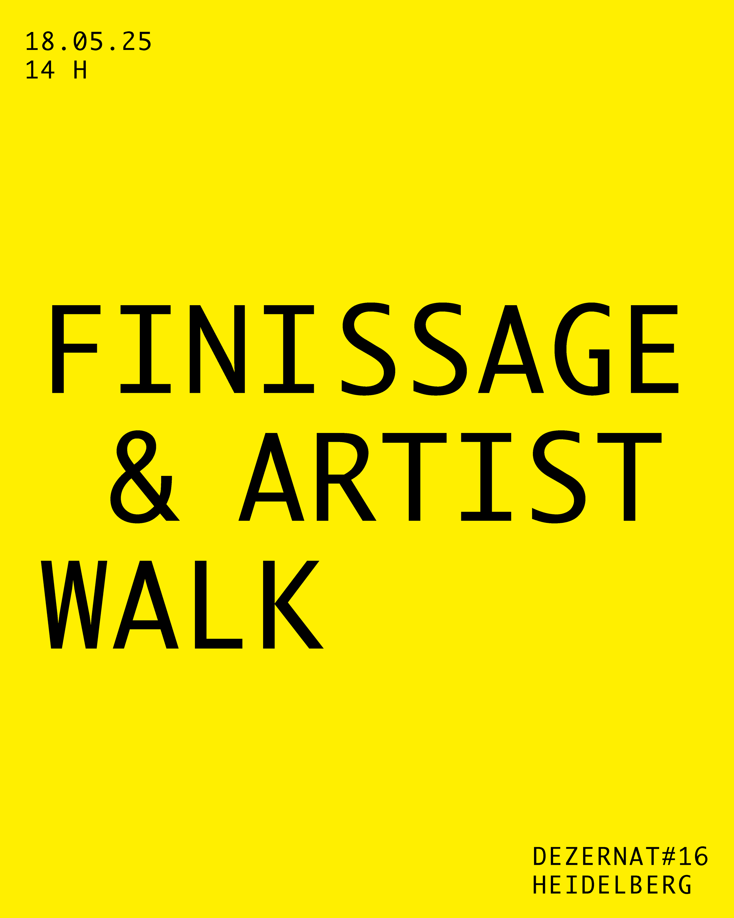Finissage &amp; Artist Walk