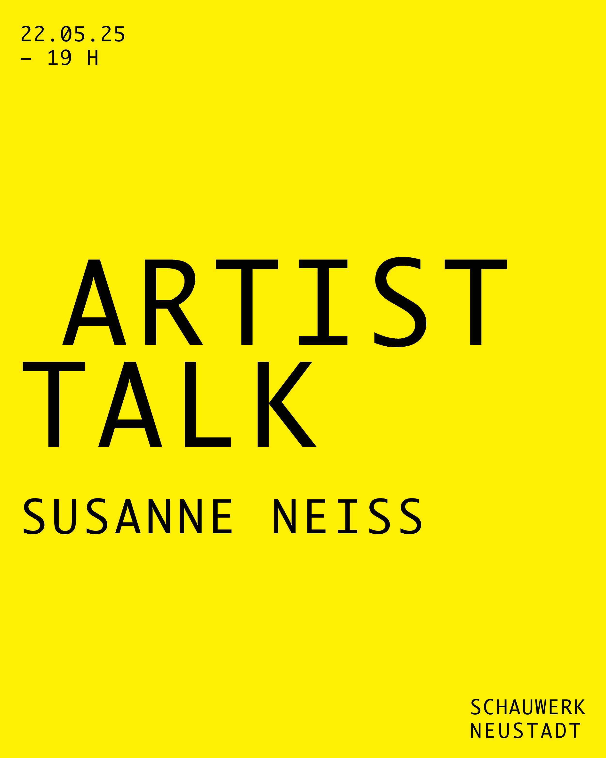 Artist Talk mit Susanne Neiss 