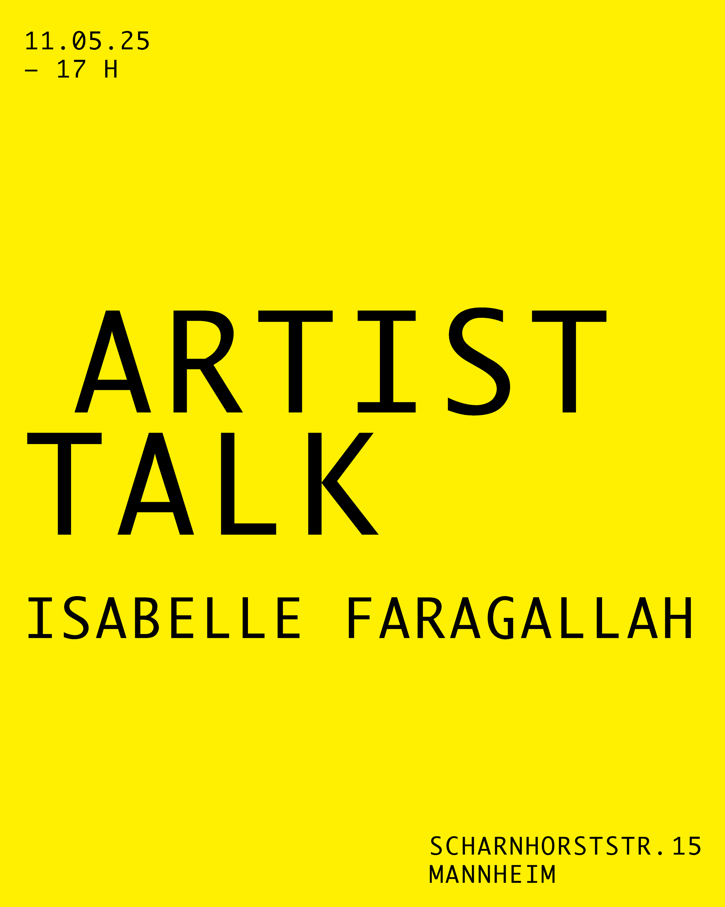 Künstlergespräch mit Isabelle Faragallah