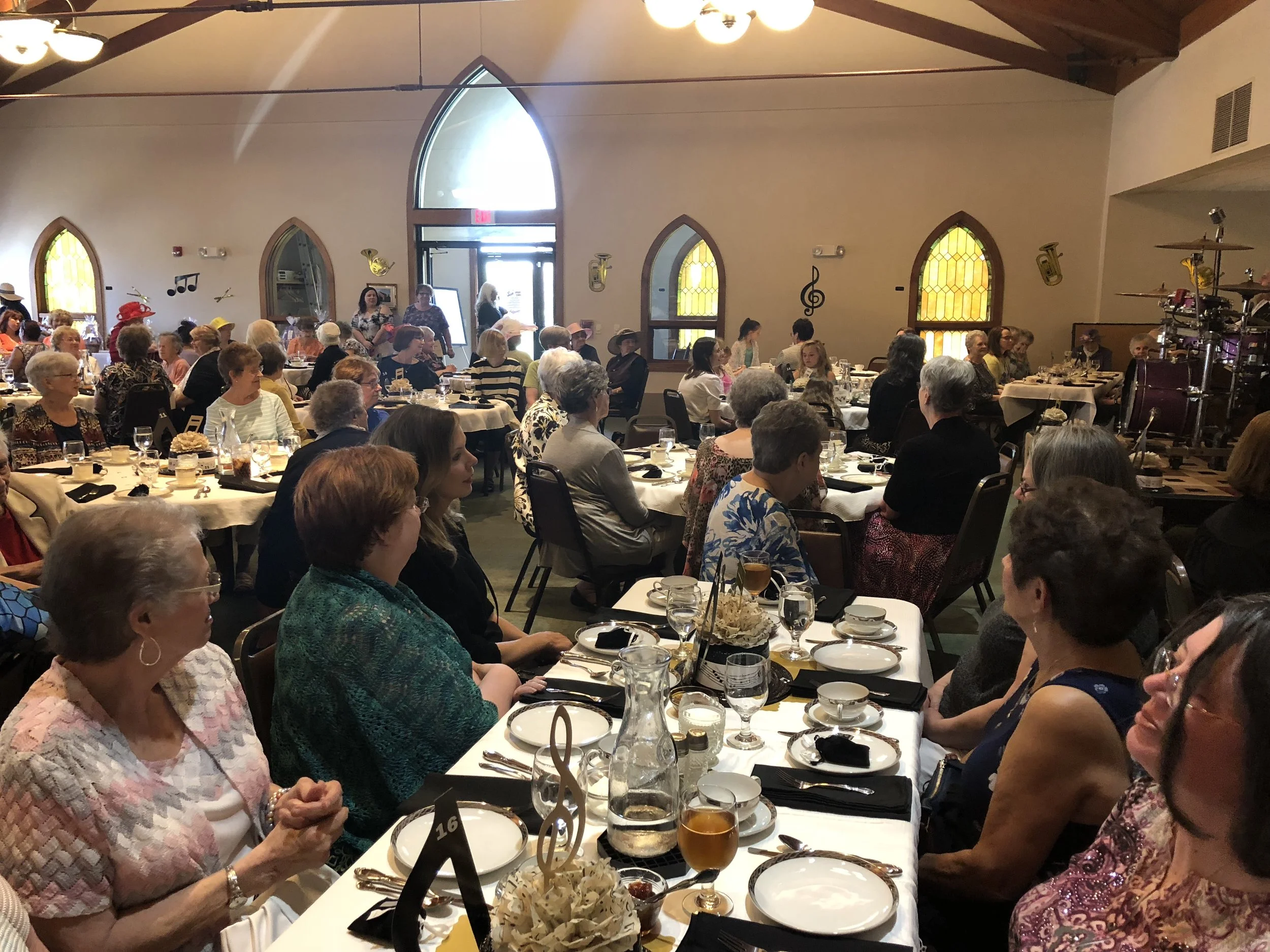 Annual Ladies Tea is always a big hit with recent themes including “Mad Hatter”, “Music Man”, “Red, White and Blue” and “Downton Abbey”.