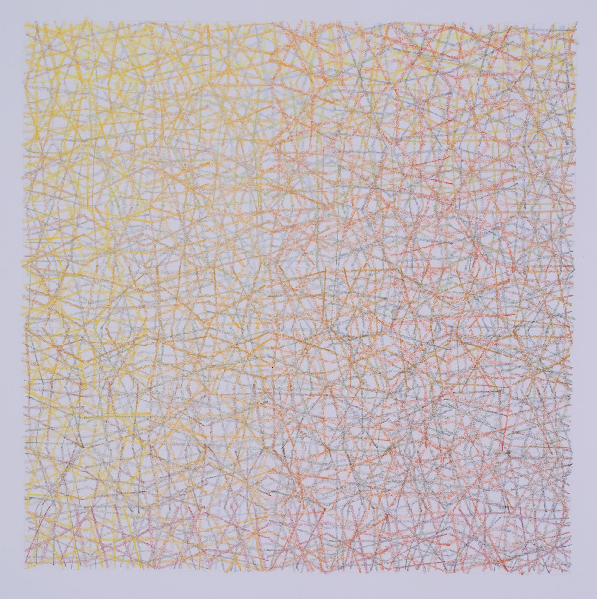   Stilled Life  - Lines #5    Wax Pastel on Paper    14” x  14”  