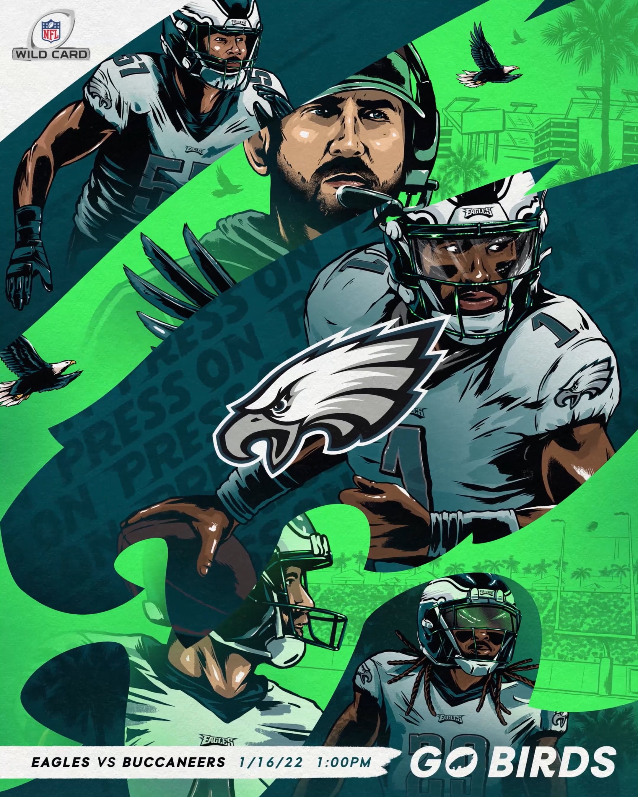 Eagles // Bucs Game Day Poster