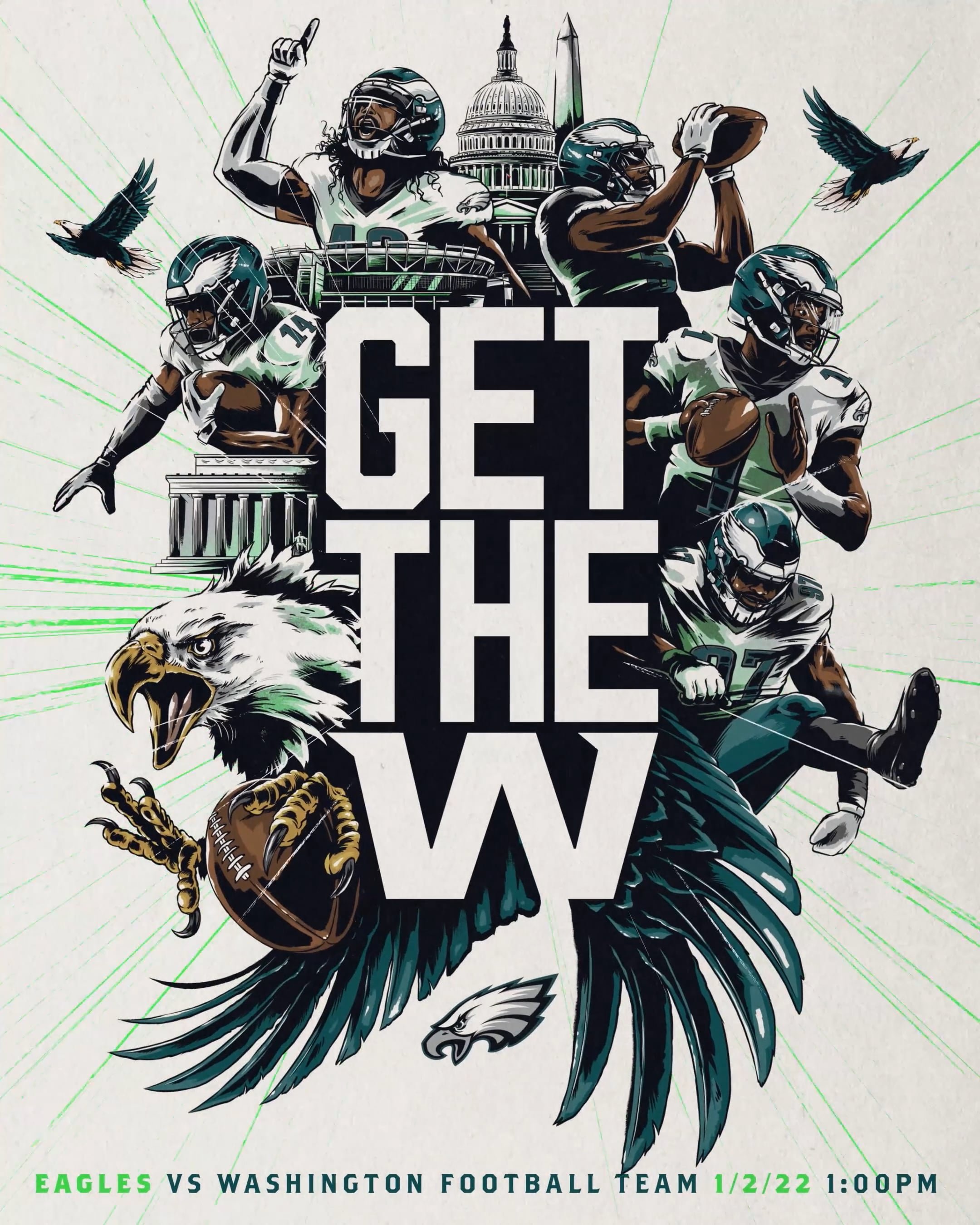 Eagles // Washington Game Day Poster