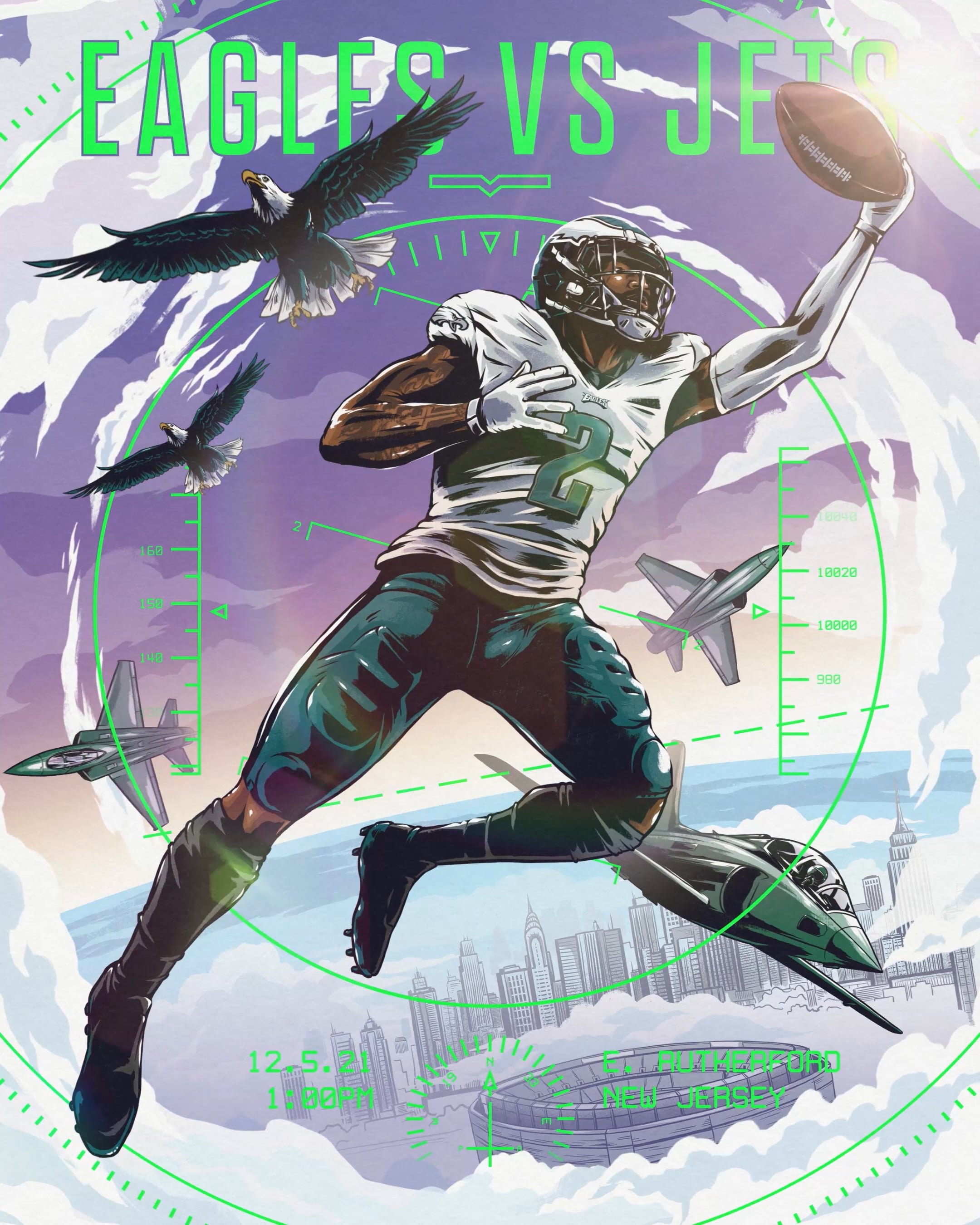 Eagles // Jets Game Day Poster