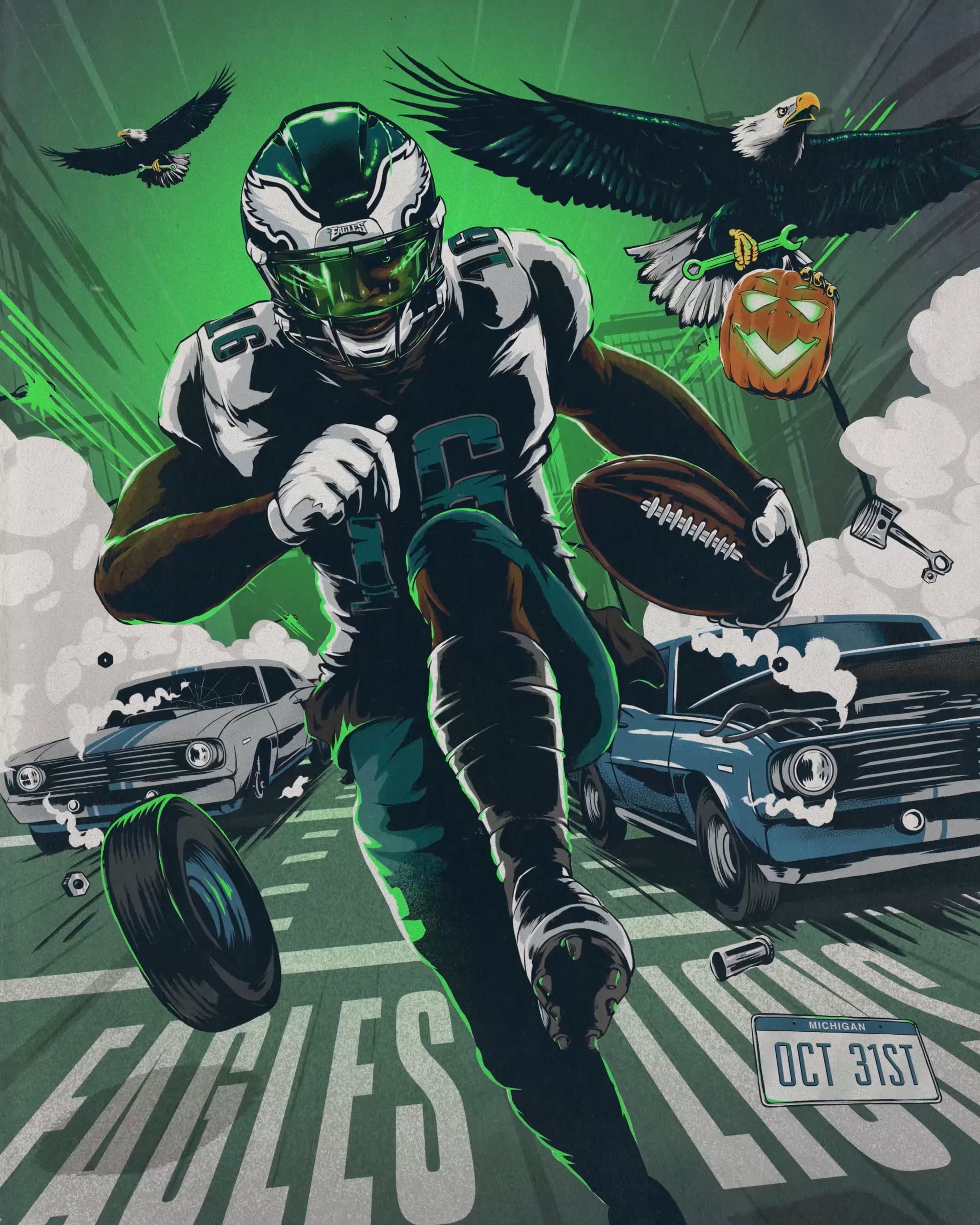 Eagles // Lions Game Day Poster