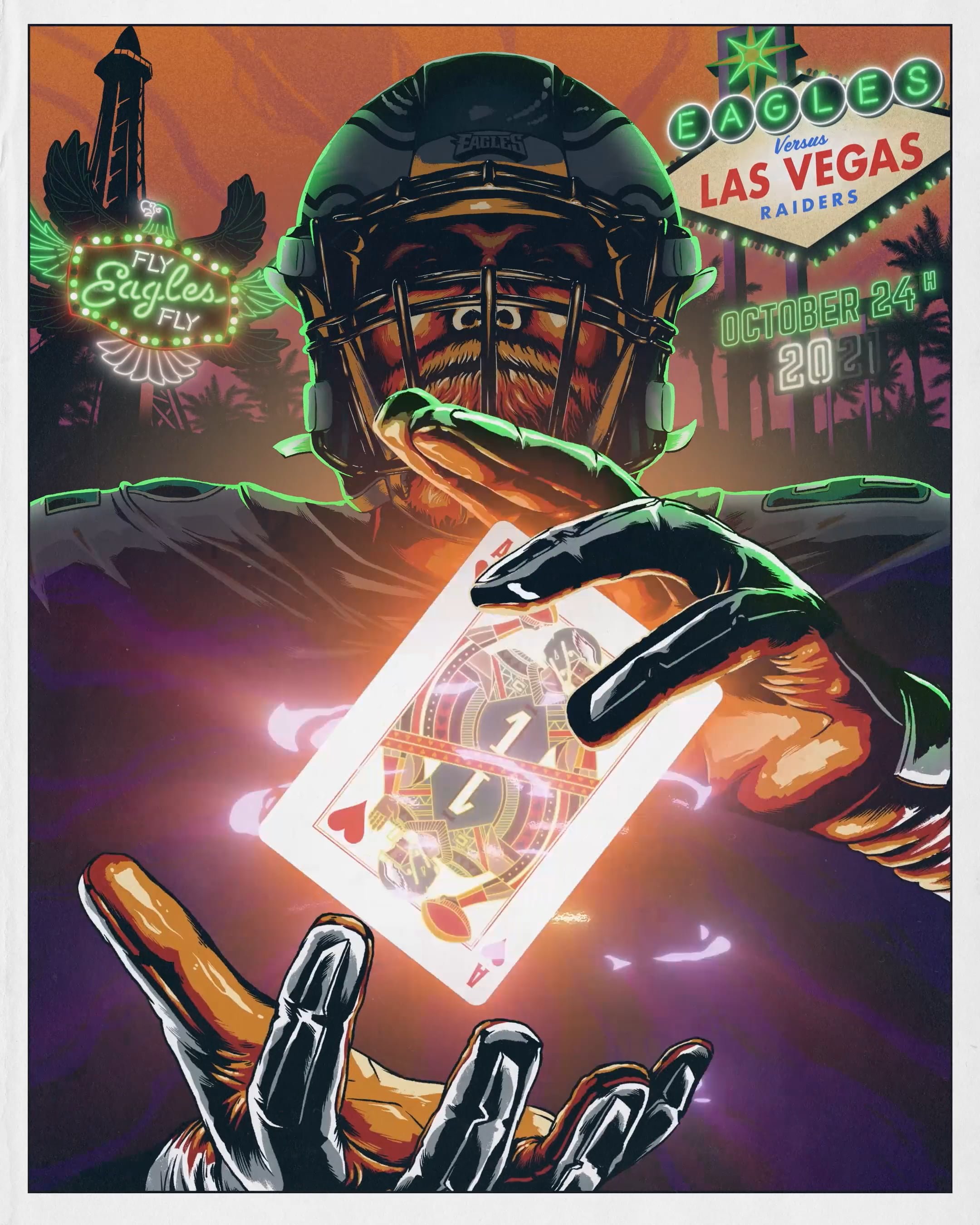 Eagles // Raiders Game Day Poster