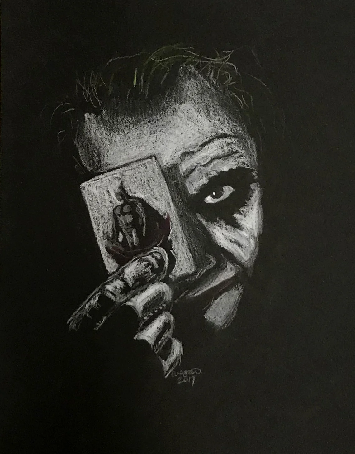 Joker with Batman Playing Card