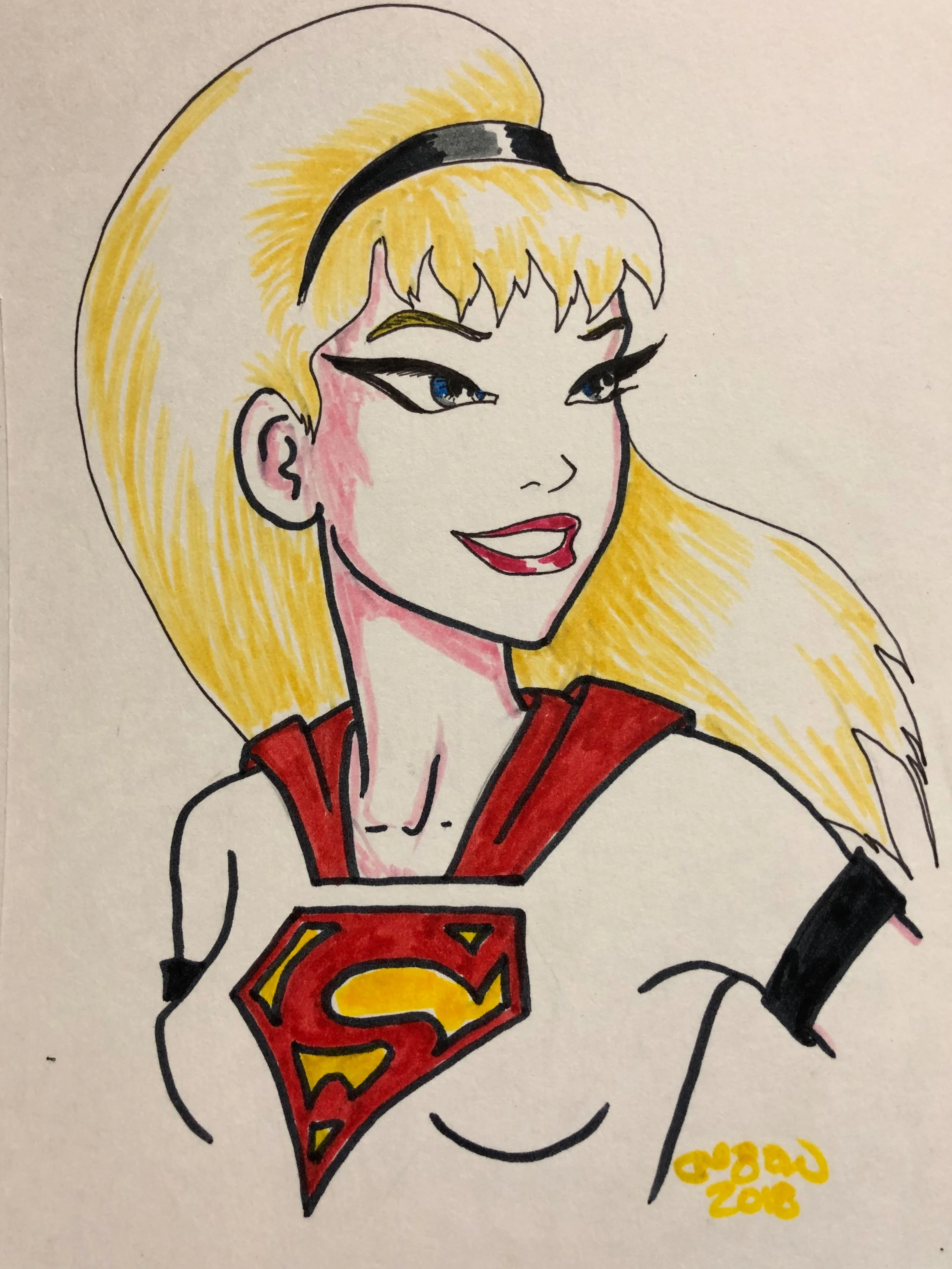  So, this is a swipe with Bruce Timm influence. I was looking for a quick look—and this one is actually my personal avatar image on WeChat 