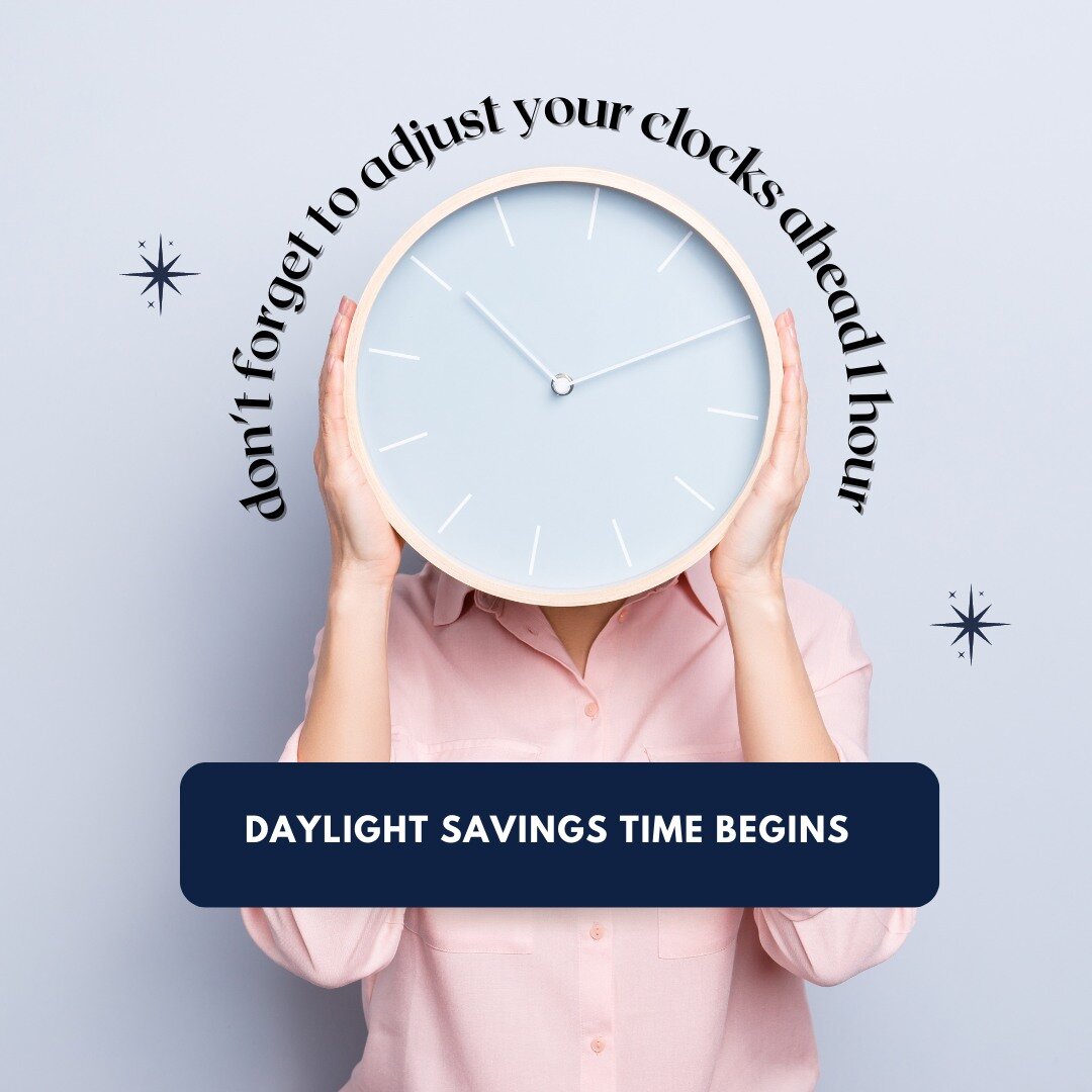 Daylight Savings Time begins tonight, don't forget to adjust your clocks! 

As a reminder we have 3 class times for you tomorrow, if the 9:30A Power Vybe class is too early with that hour less of sleep you will be getting, you always have two more op