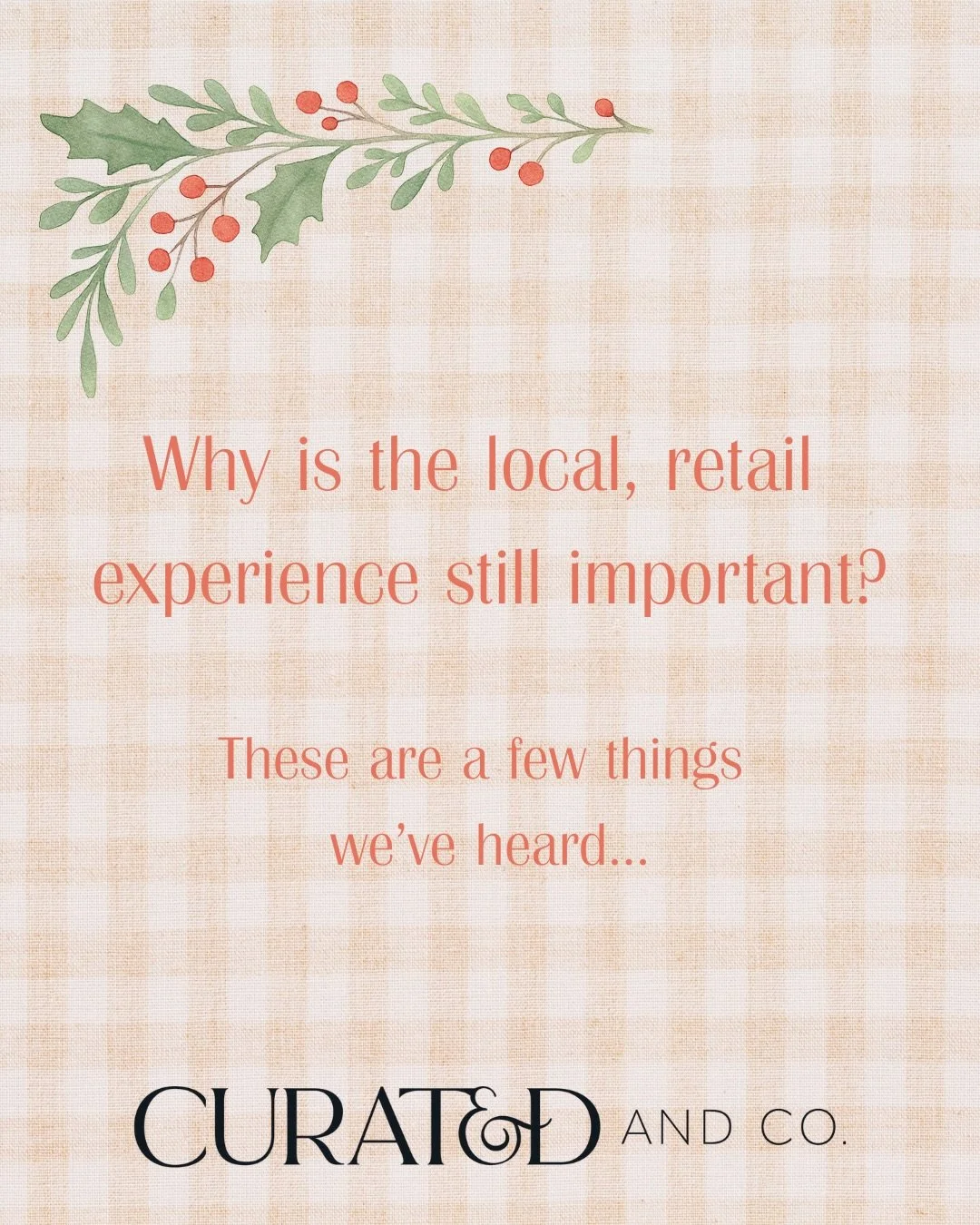 Yep. Nothing beats the personal touch. Come on in and see us and let&rsquo;s disc how we can make your home feel cozy, special and festive! 🎄