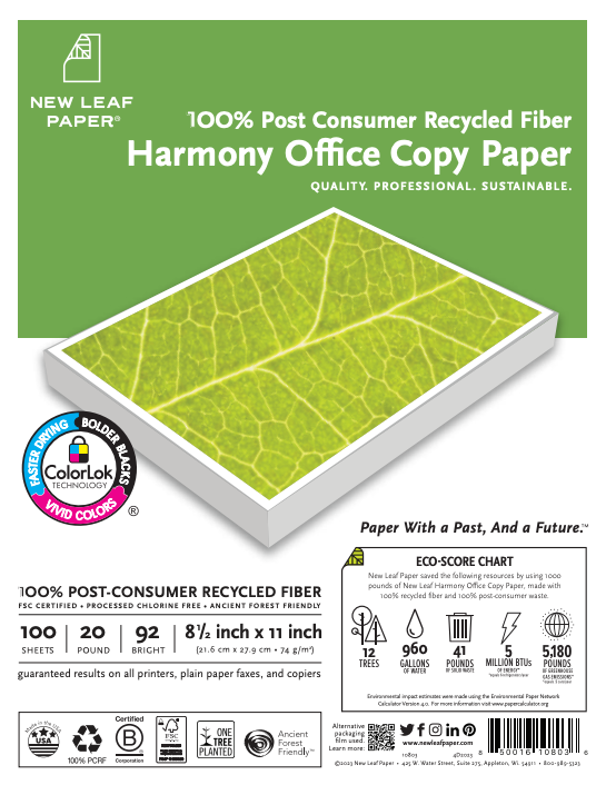 Harmony Office Paper — New Leaf Paper
