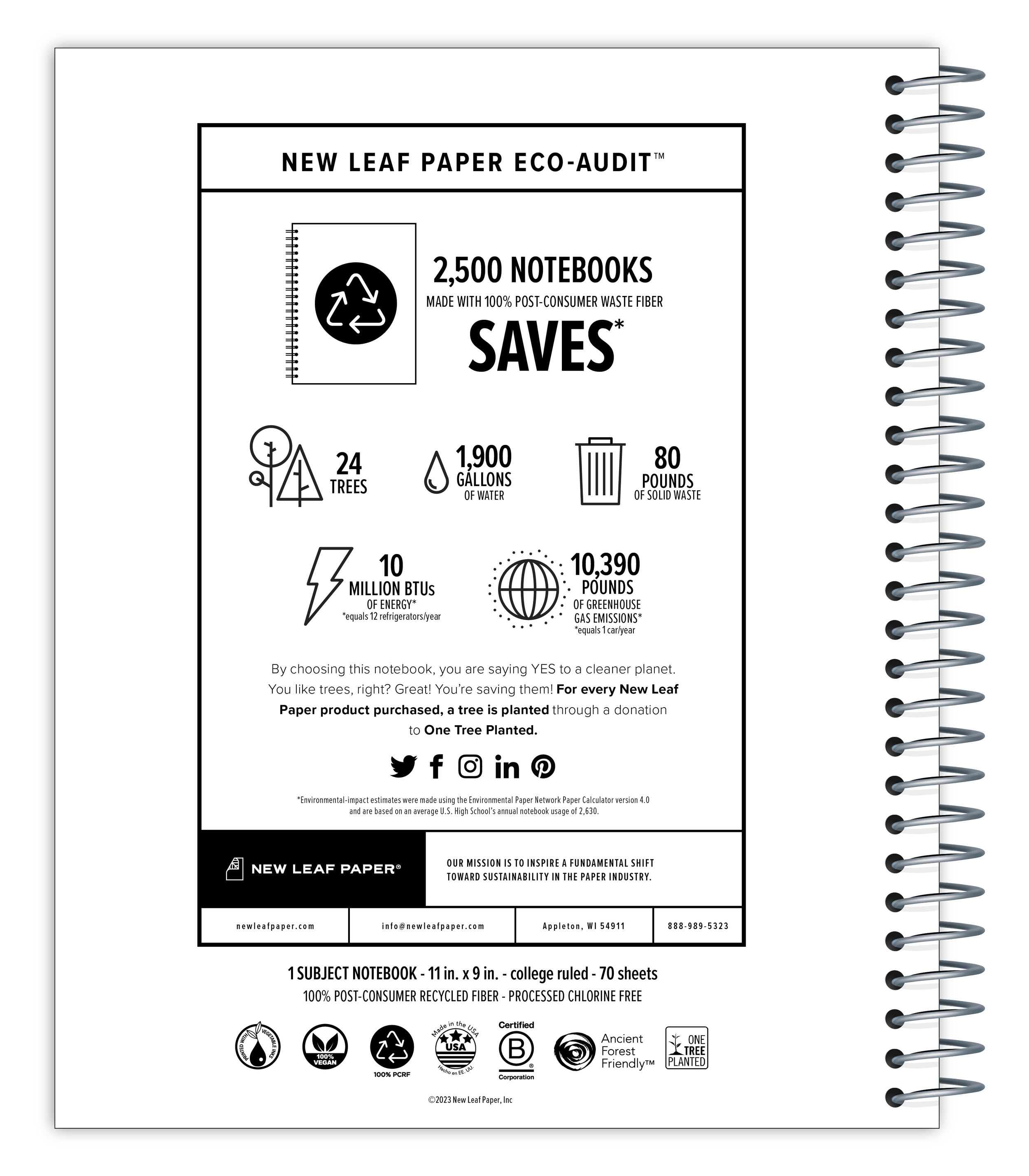 New Leaf Paper Habitat Series Notebooks