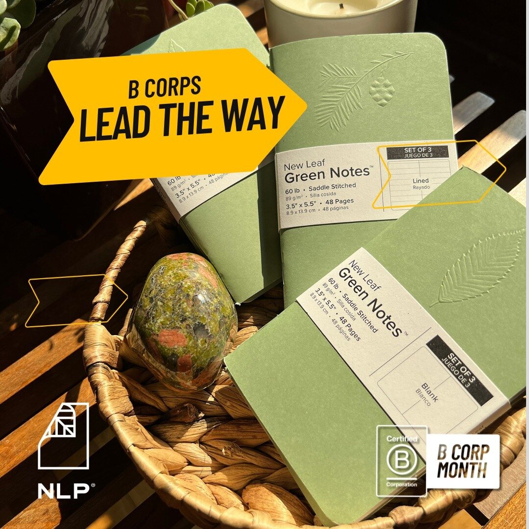 New Leaf Green Notes are the memo books that work harder! Like all our notebook and journal products, they are 100% PCRF, vegan, FSC certified, and printed using vegetable inks. But we didn't stop there, 3% of the proceeds of these products are donat