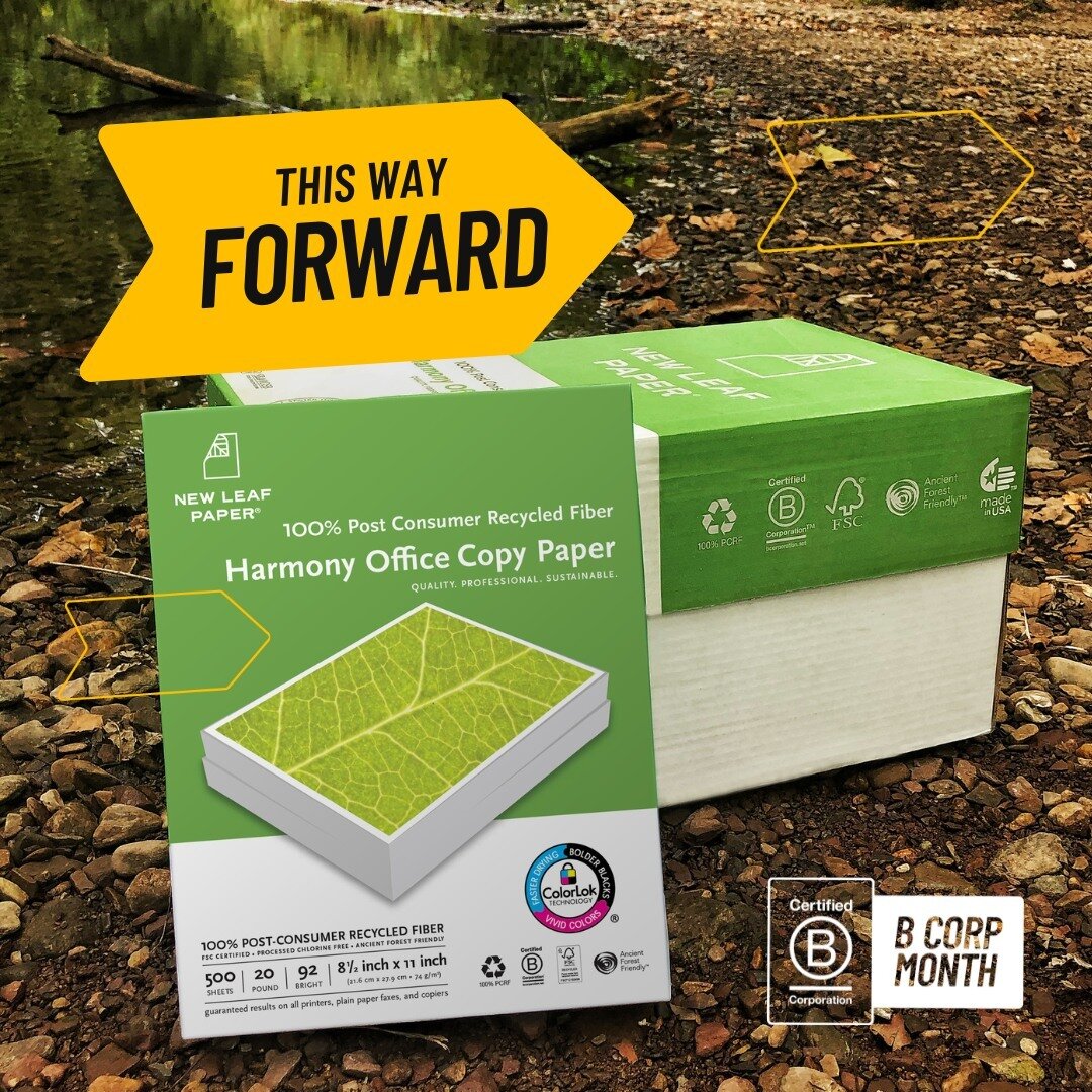 New Leaf Harmony Office Copy paper is the perfect multipurpose paper for all of your laser and inkjet printers and copiers. It's the only 100% recycled multipurpose copy paper available with HP ColorLok certification. But that's not all, it's FSC Cer