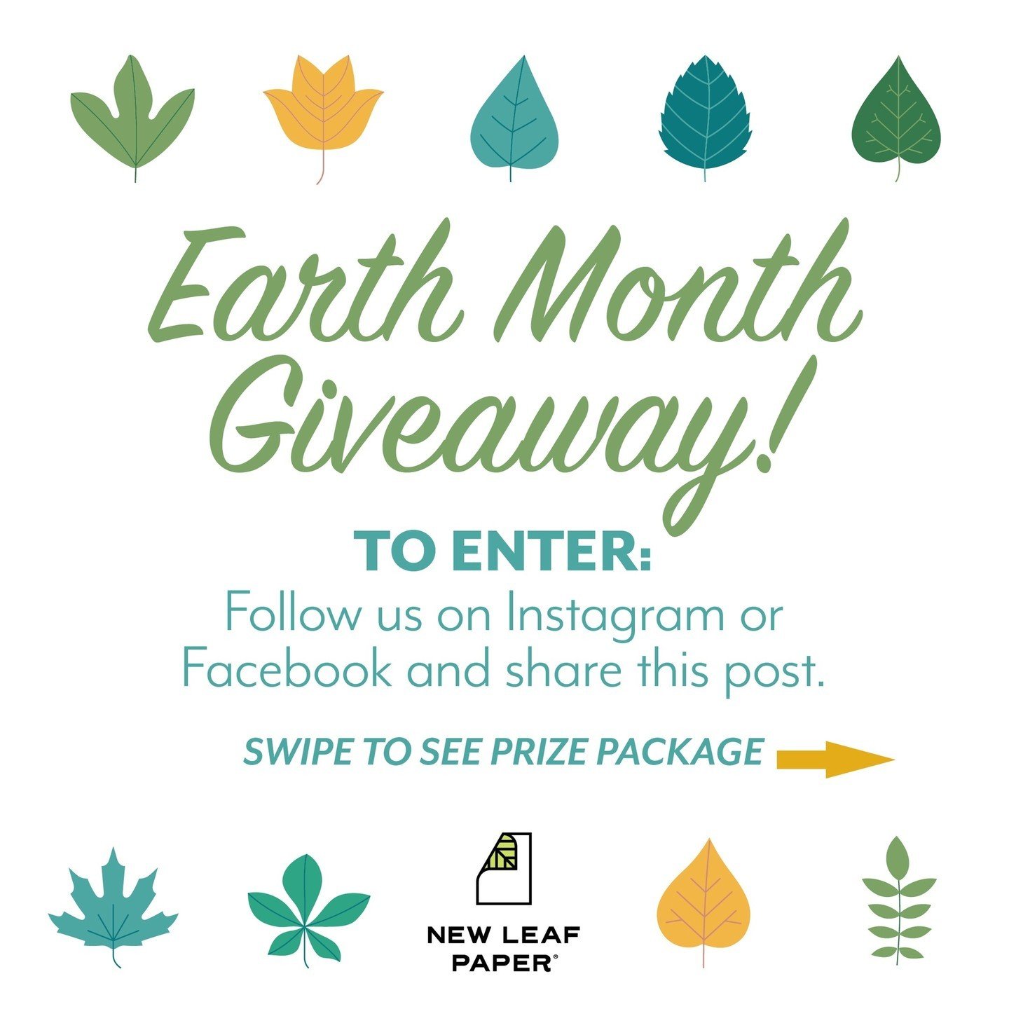 Our favorite month is April because it is EARTH MONTH! Celebrate with us and throw your hat in the ring for a chance to win a prize package of paper products that love the earth as much as you do! ⁠
⁠
HOW TO ENTER: Follow @newleafpaperinc AND share t