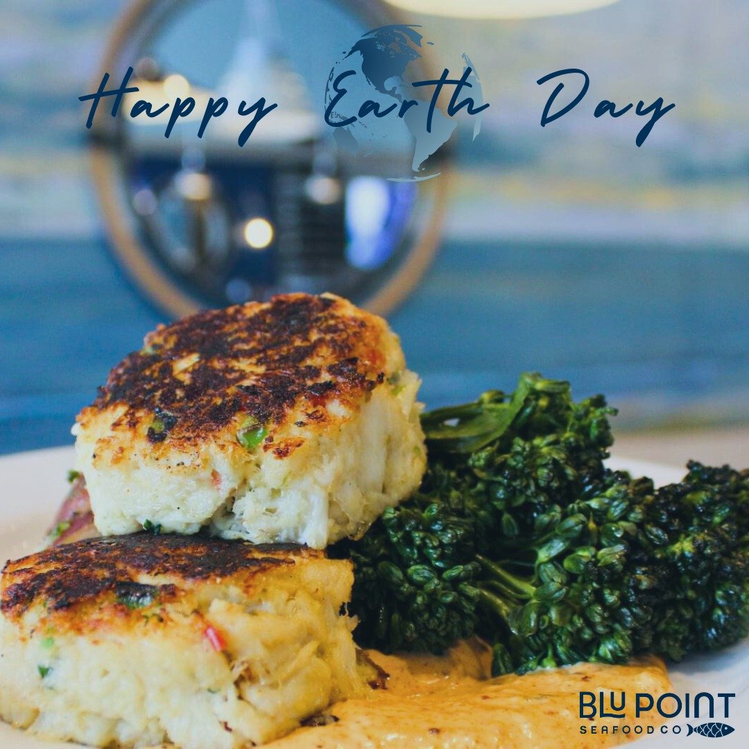 Celebrate Earth Day &amp; join us for a meal at BLU Point Seafood Co. Every day we practice sustainable and environmentally friendly ways to help keep the oceans clean for future seafood eaters! How are you celebrating Earth Day? #localseafood #earth