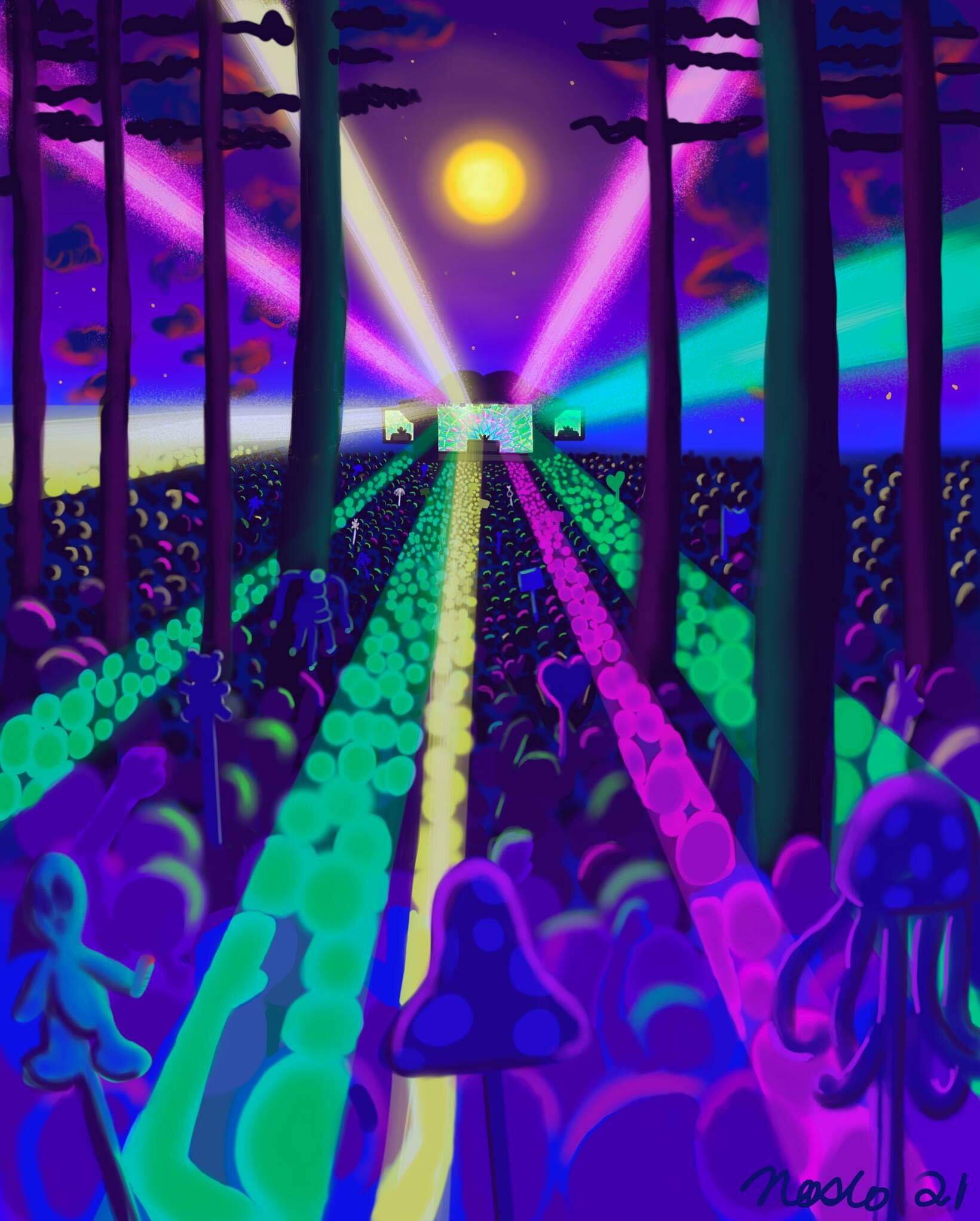 Electric Nights 2021 Digital Painting 