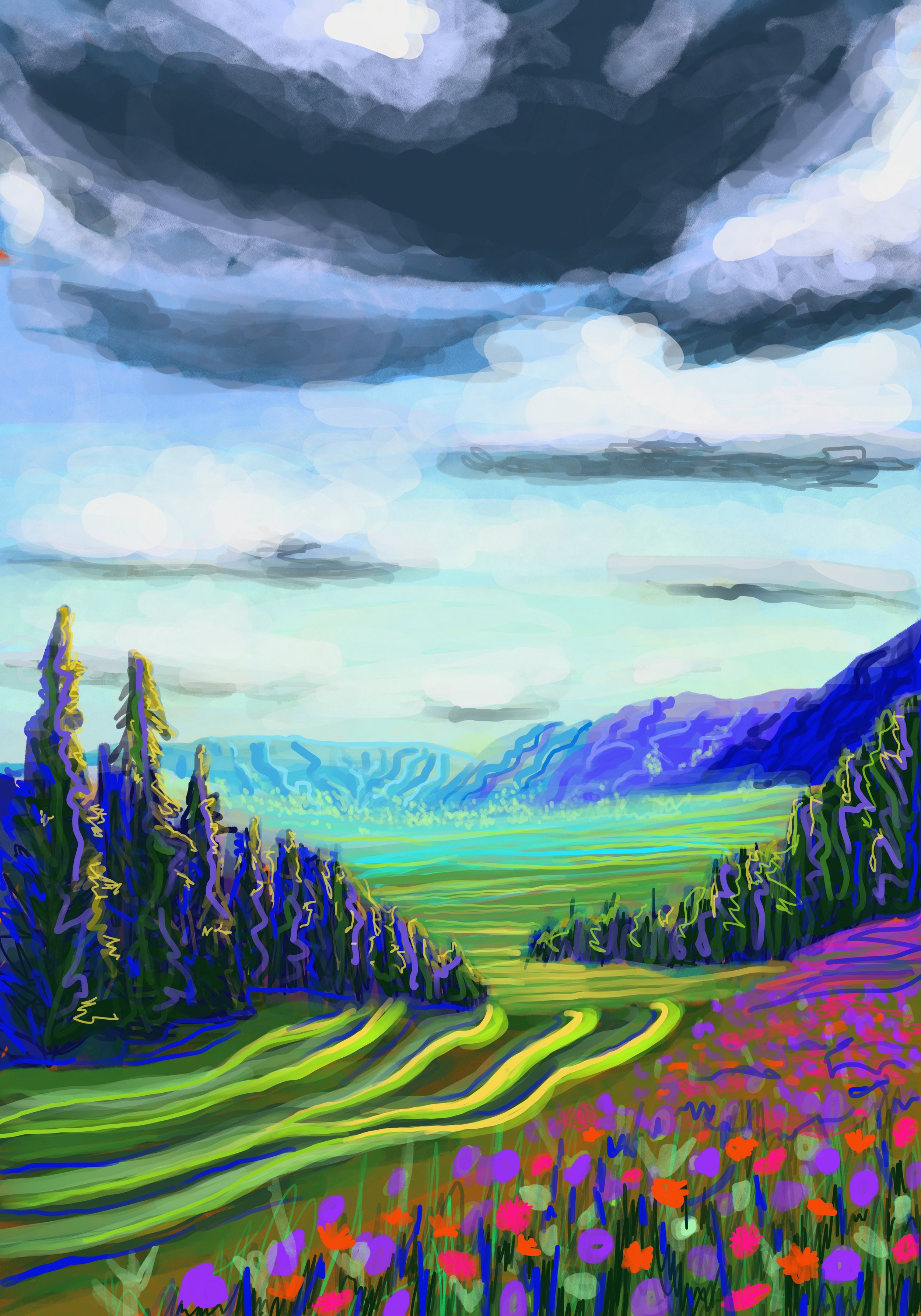 Morning Hike 2023 Digital Painting
