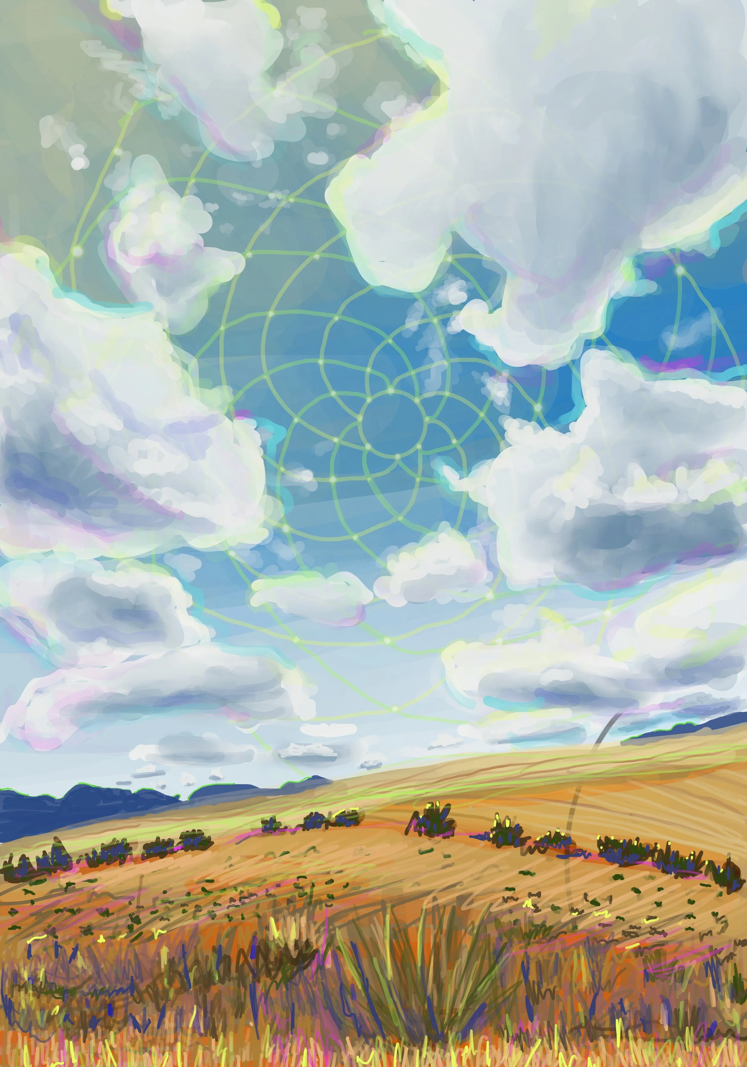 Long Drives - Digital Painting. 2023