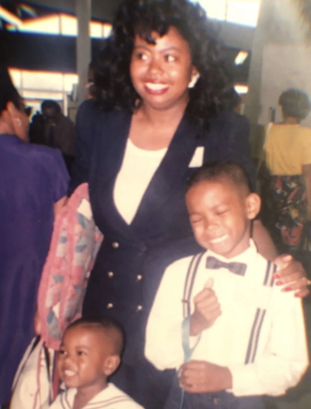 Me, right, sometime in the mid-90s, with my mother and younger brother at one of the yearly “conventions” that Jehovah’s Witnesses attend.