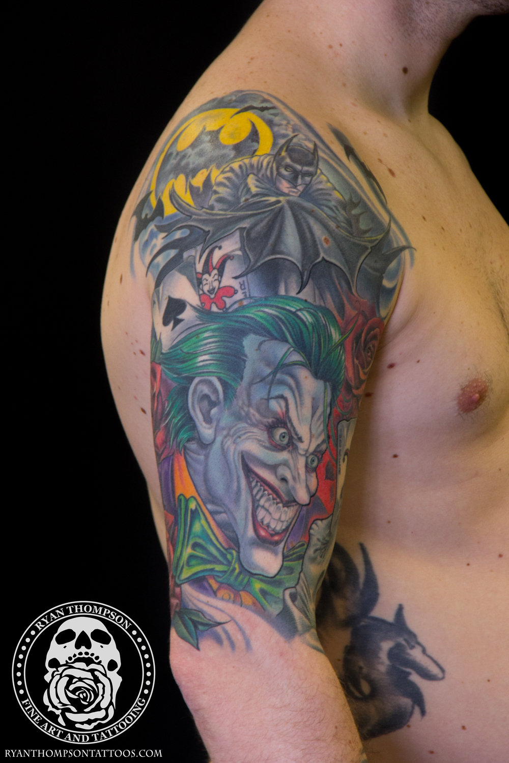 Dark Joker Smiling Face Tattoo Sticker Halloween Simple - Temu