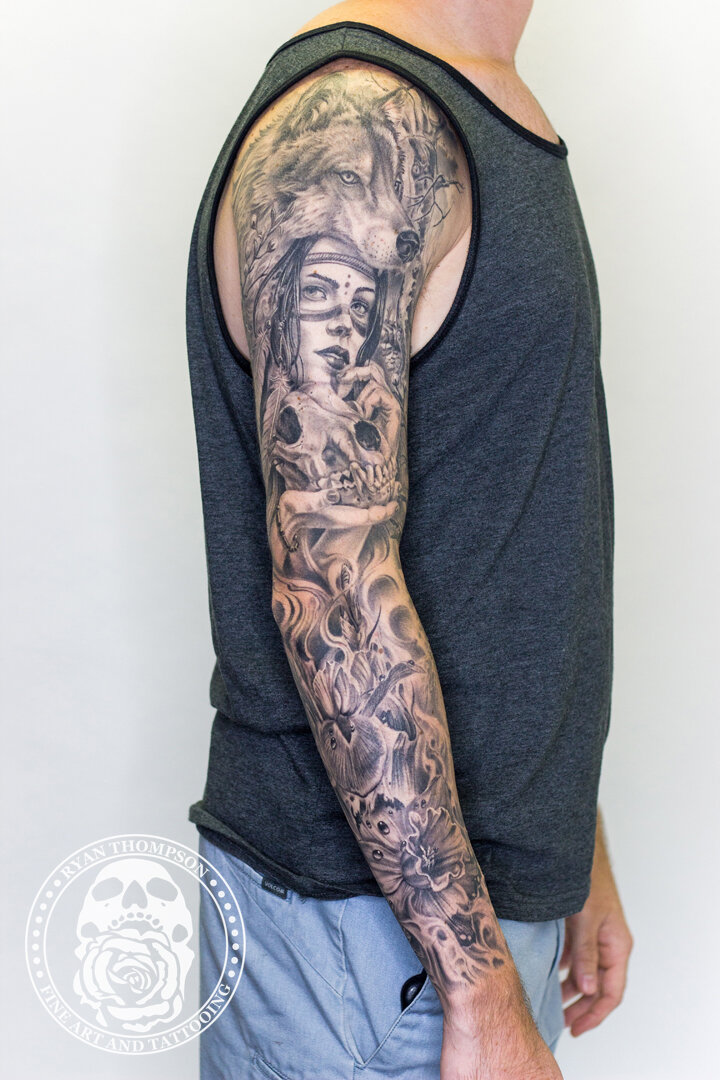 Tribal Cross Leopard Thigh Temporary Sleeve Tattoos For Men Women Adults  Pirate Ship Totem Fake Tattoo Long Size Body Art Tatoos - AliExpress