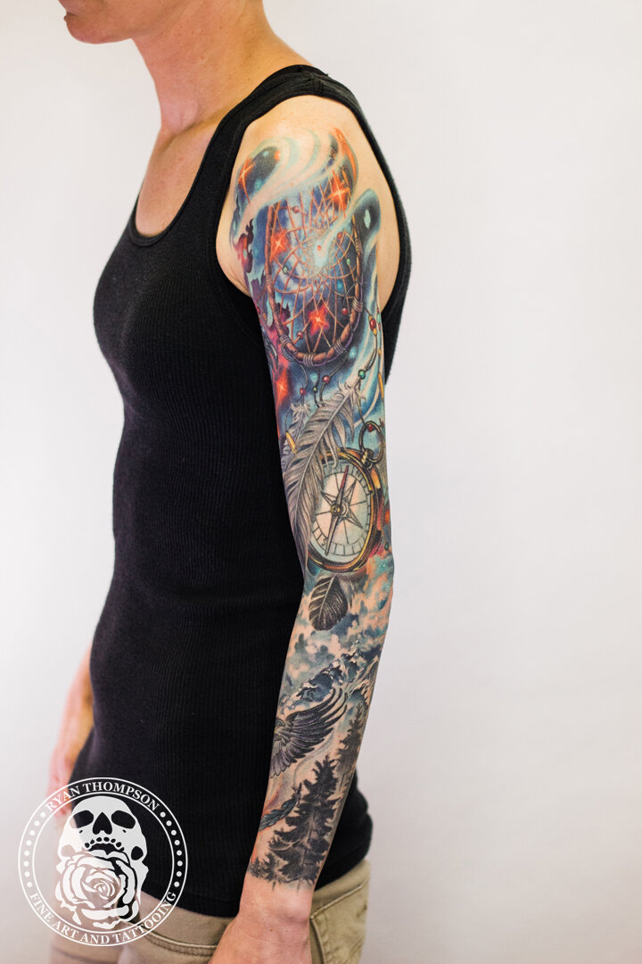 RyanThompsonTattoos_color_tattoo_sleeve_space_raven_dreamcatcher_compass_mountain_feather_coverup-007.jpg