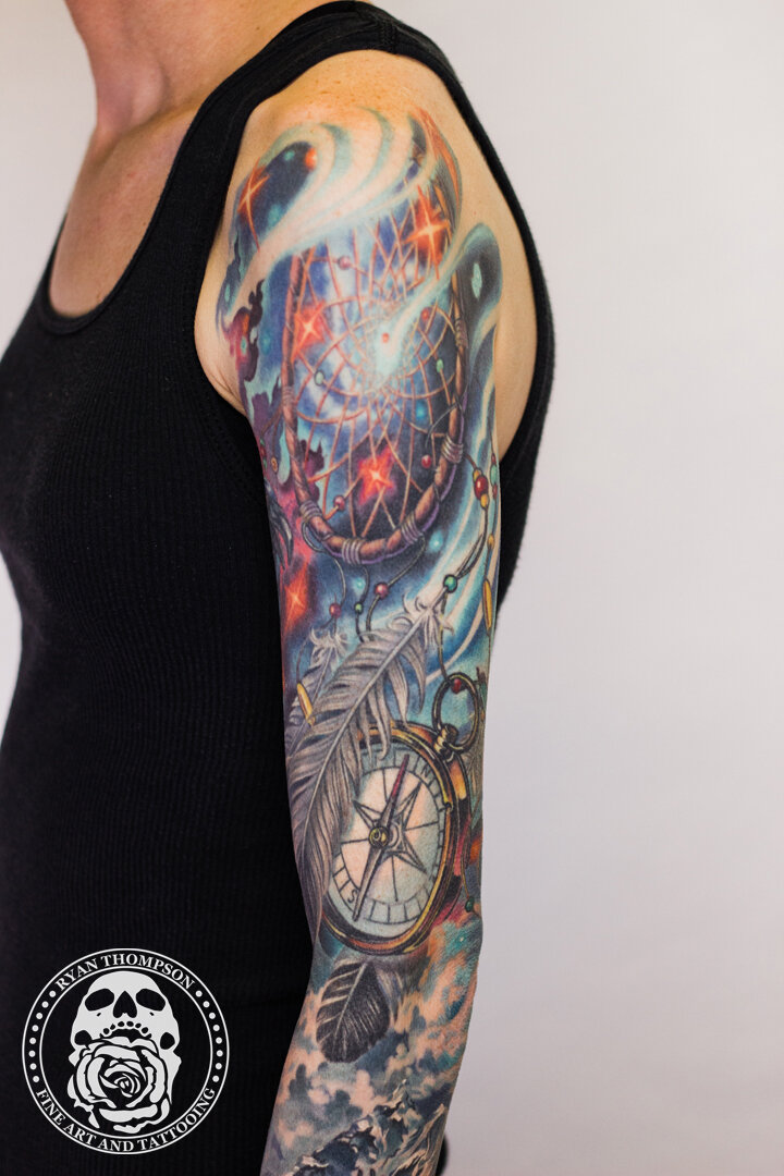 RyanThompsonTattoos_color_tattoo_sleeve_space_raven_dreamcatcher_compass_mountain_feather_coverup-011.jpg