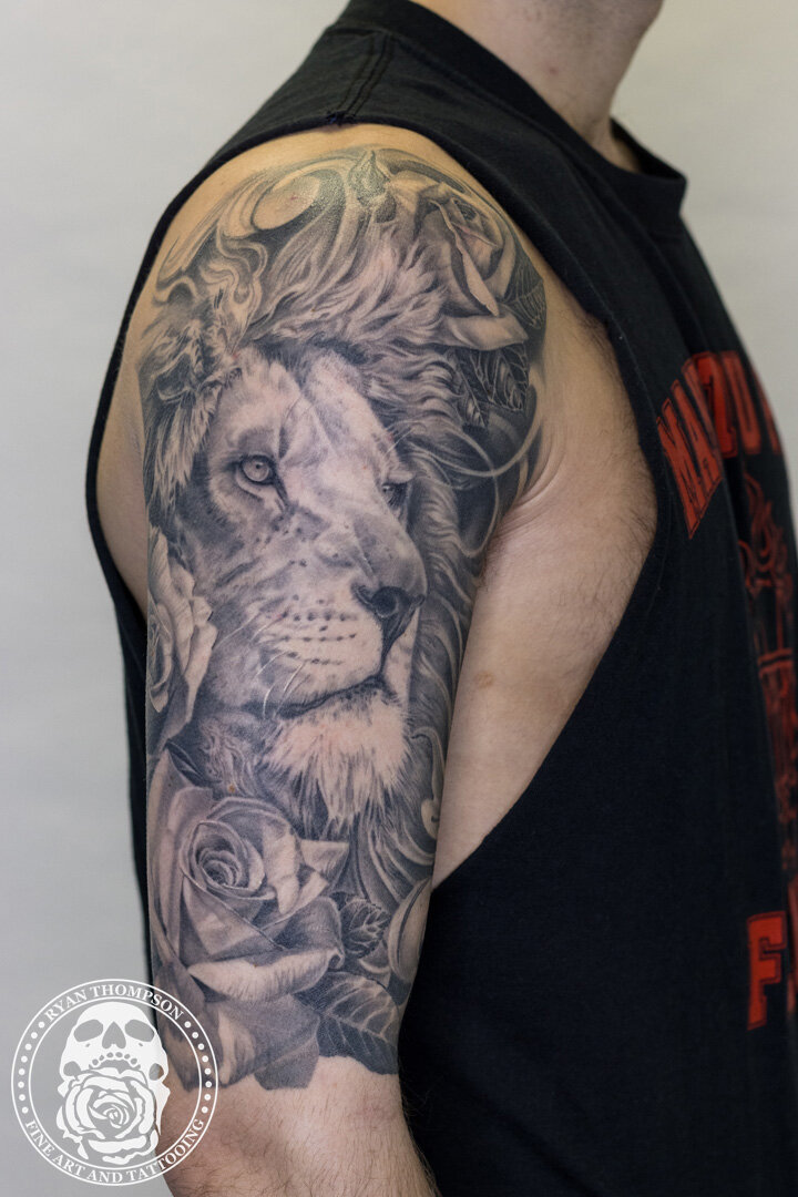 Zach's Lion and Roses