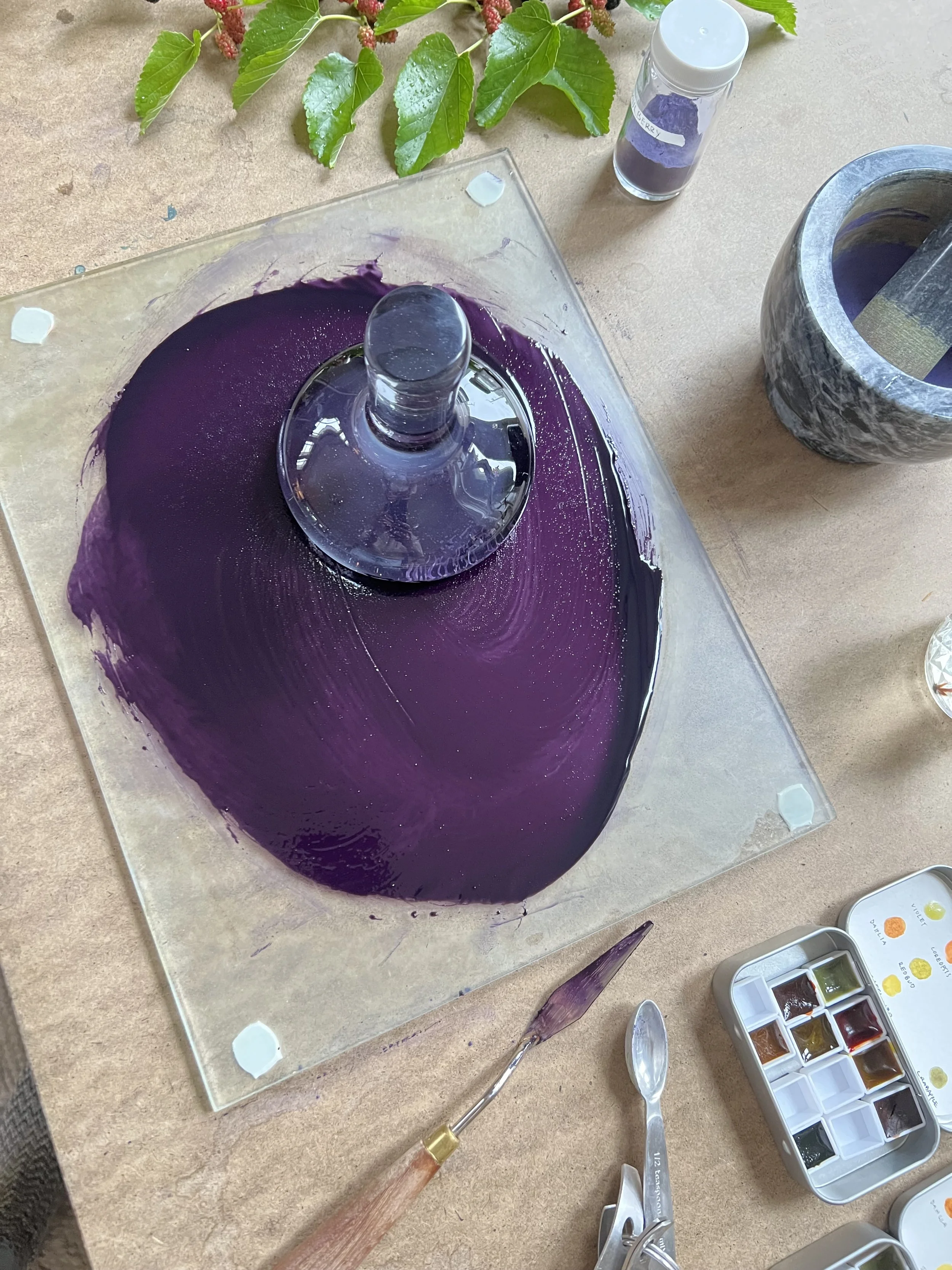 Handmade, botanical watercolor paint process (Copy)