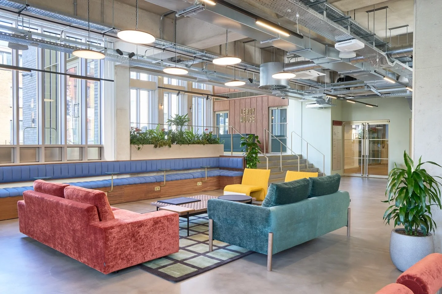 A little Trifle* magic @workspacegroup Leroy House earlier this year ✨ 

****SWIPE ⬅️TO THE END IMAGE TO SEE THE SPACE DURING THE BUILD****

CAFE &amp; COLLABORATIVE OPEN MEETING AREA 

****SWIPE ⬅️TO SEE THE SPACE DURING THE BUILD****

CAFE:
Designe