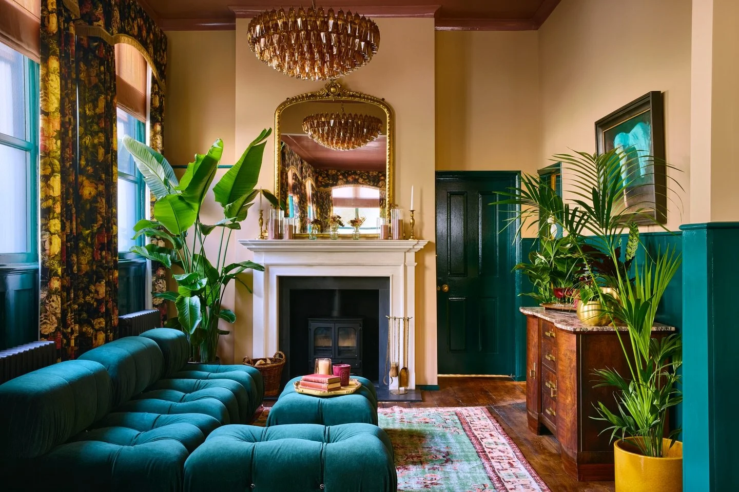 Brought to you by Trifle Home 🎉*

Ground Floor Entertaining, Living &amp; Dining Room at &lsquo;The Duke&rsquo;

The ground floor living and dining space sets a warm, theatrical tone for the home. Led by the client&rsquo;s fearless use of colour and