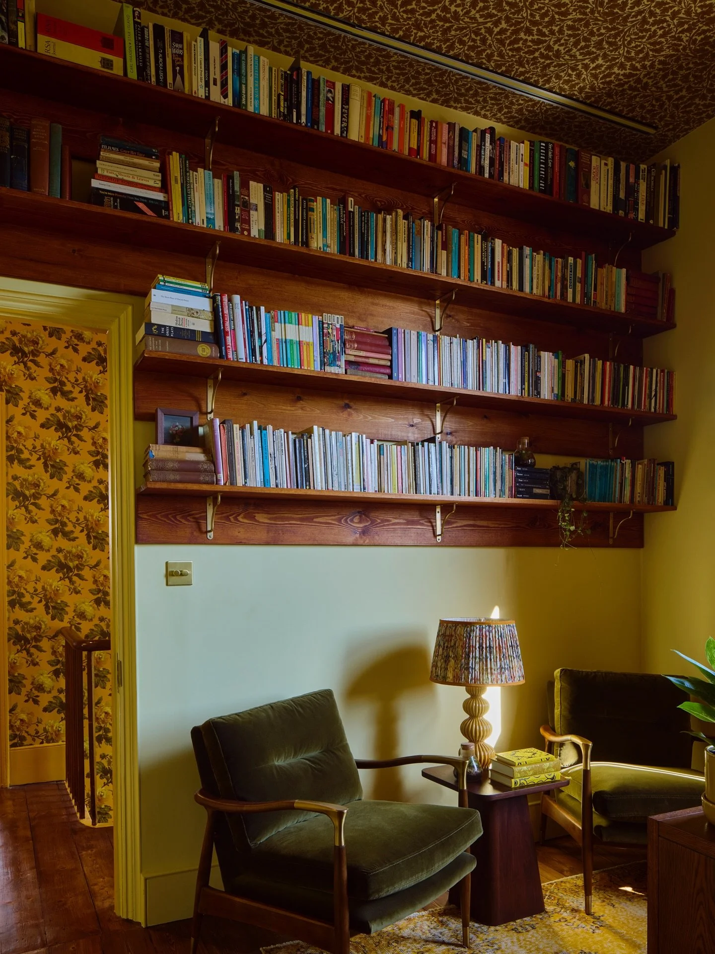 The Study at &lsquo;The Duke&rsquo;

Once a dark, cluttered dumping ground with the desk blocking all the light &mdash; now a calm, characterful room to read, think and work.

We flipped the layout, positioning the Soho Home desk beside the window an