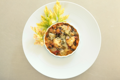 Hearty White Bean Soup au Gratin