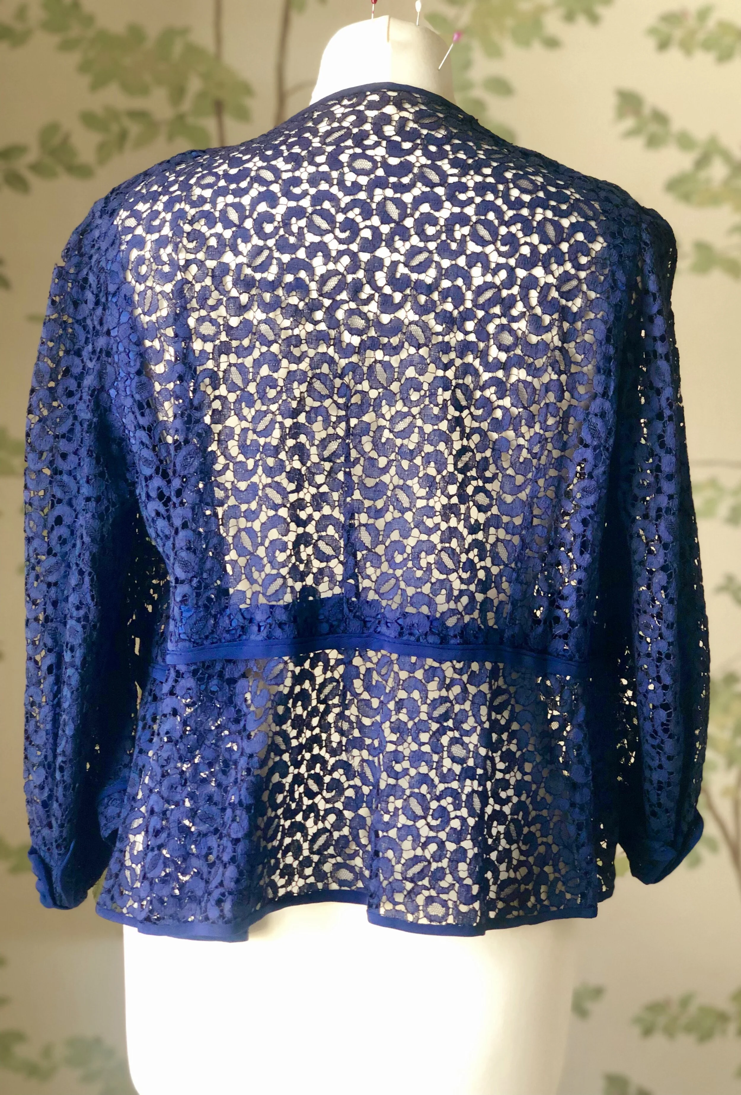 navy blue lace jacket