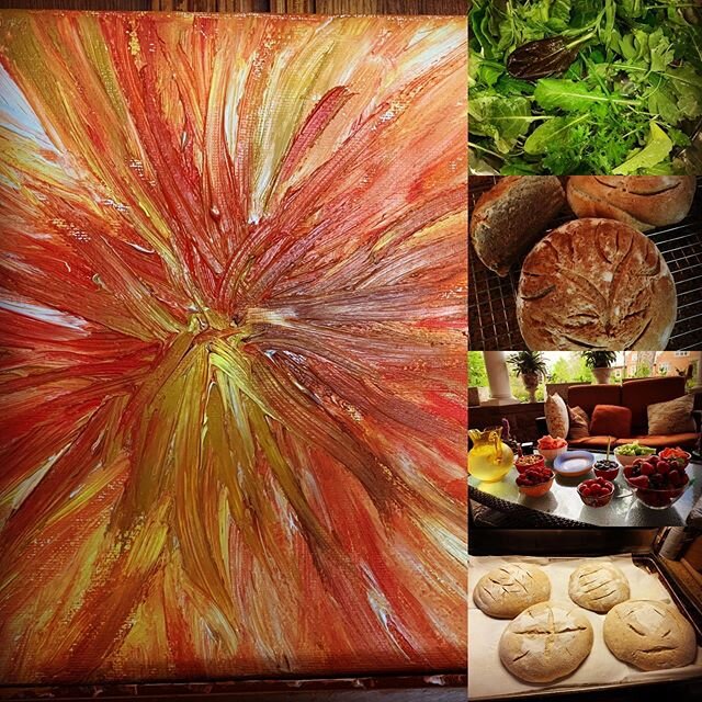 I took a break...
I have not posted for a few weeks and that&rsquo;s ok.
It was a time to bake some sourdough bread, grow some lettuce, enjoy my front porch and finally getting back to the joy of creating a painting.  It was perfect to do this for me