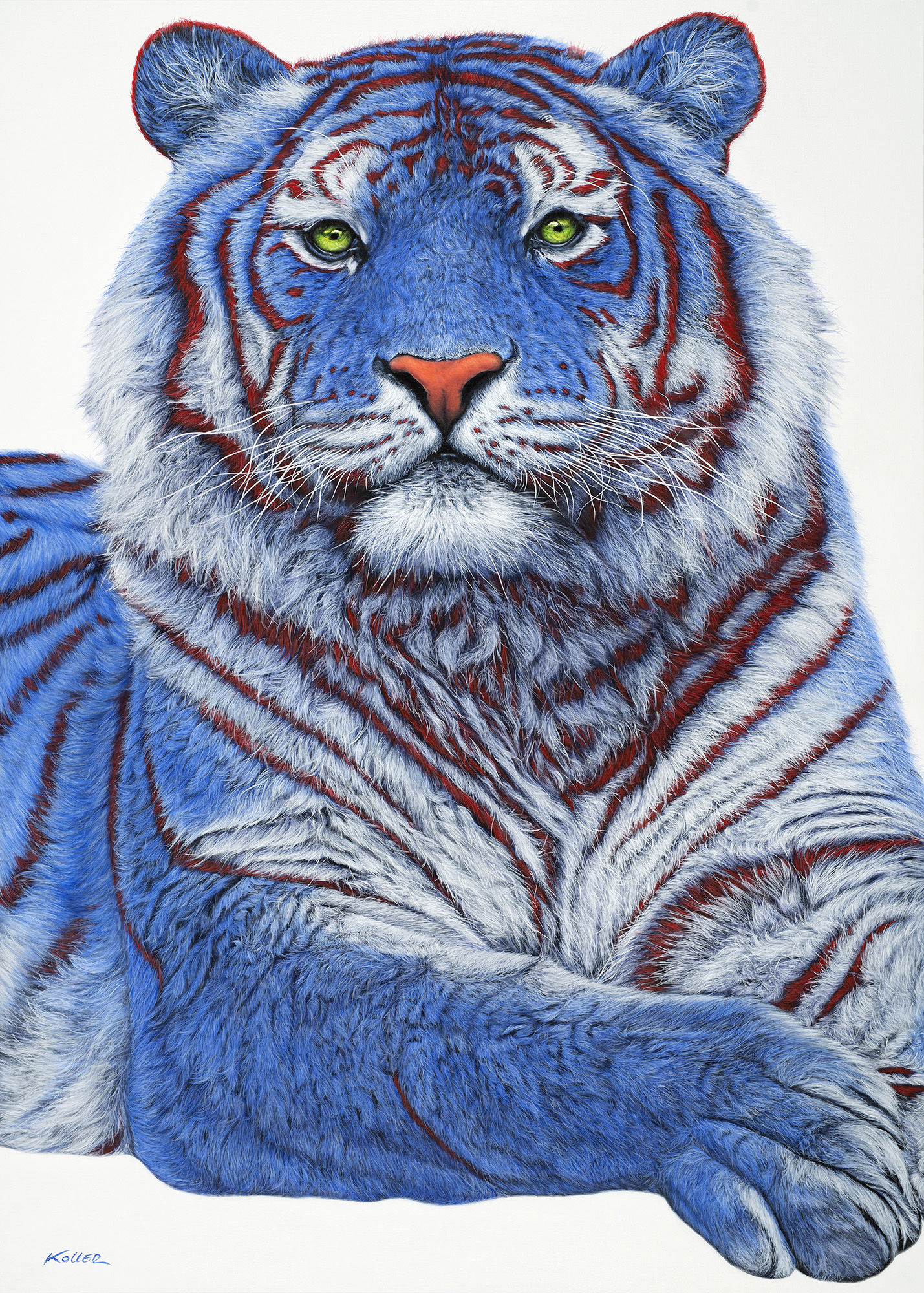 Helmut Koller, Siberian Tiger in Blue