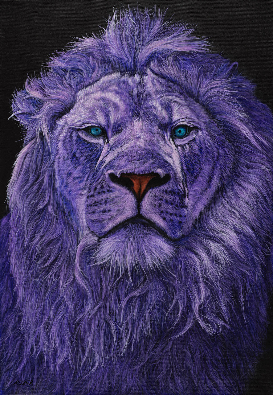 Helmut Koller, Lion Head in Purple