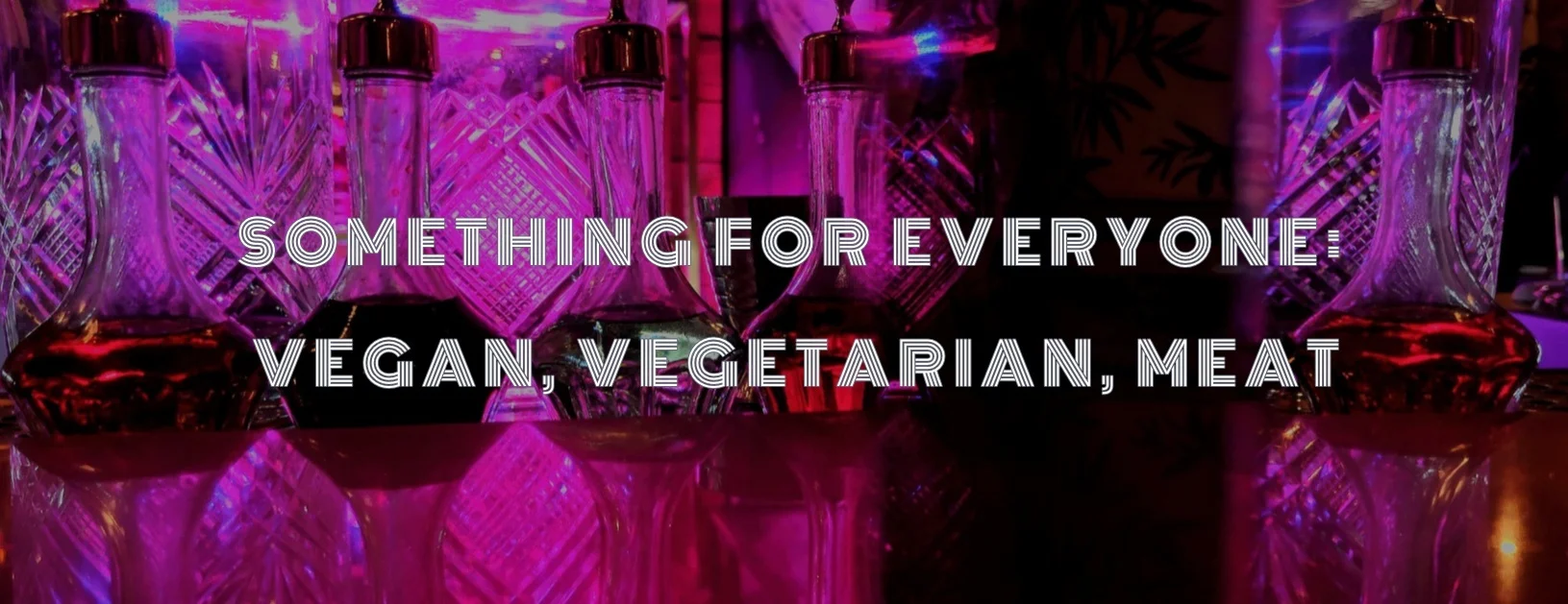 One of these things is not like the other but they can all sit together in harmony. Our kitchen serves a 70% plant-based Asian-inspired menu that can be veganized or modified to meet allergy & dietary considerations upon request. We also serve fish and meat options.