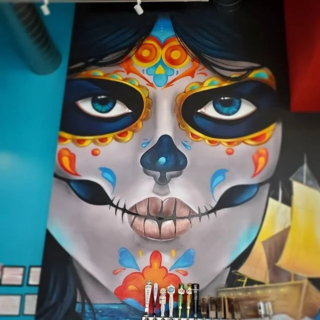 Brilliant mural at the new Urban Taqueria (@urban_taqueria) in downtown Albuquerque. My new favorite taco joint.  Oh and kids under 10 eat free! Tag the artist if you know please... #nmart #nmmural #muralart #murals #albuquerque #newmexico #urbantaqu