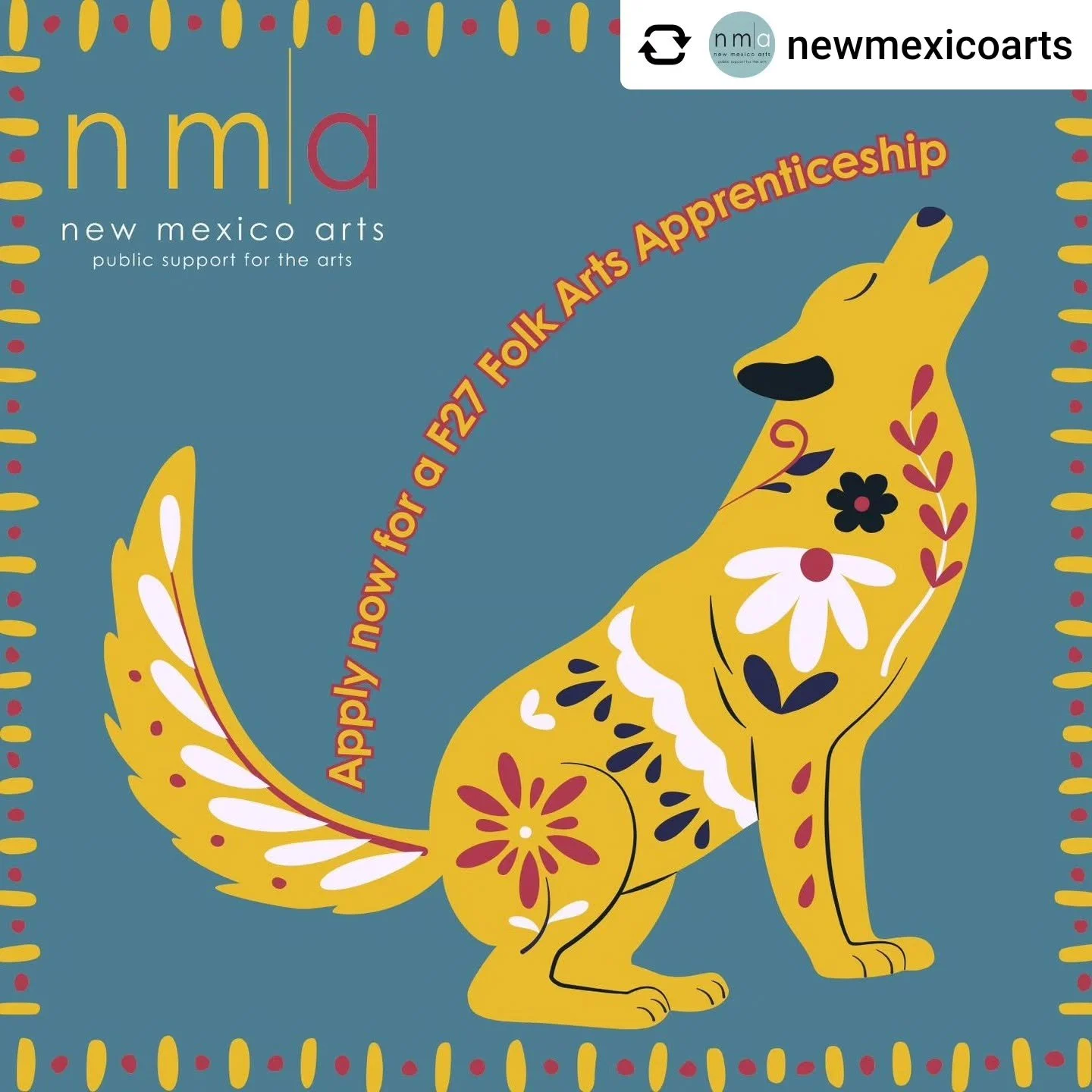 Repost &bull; @newmexicoarts There is only one week left to apply for the FY 2027 Folk Arts Apprenticeship Program.
The Folk Arts Apprenticeship Program aims to sustain traditional arts practiced in New Mexico by supporting master artists to pass on 