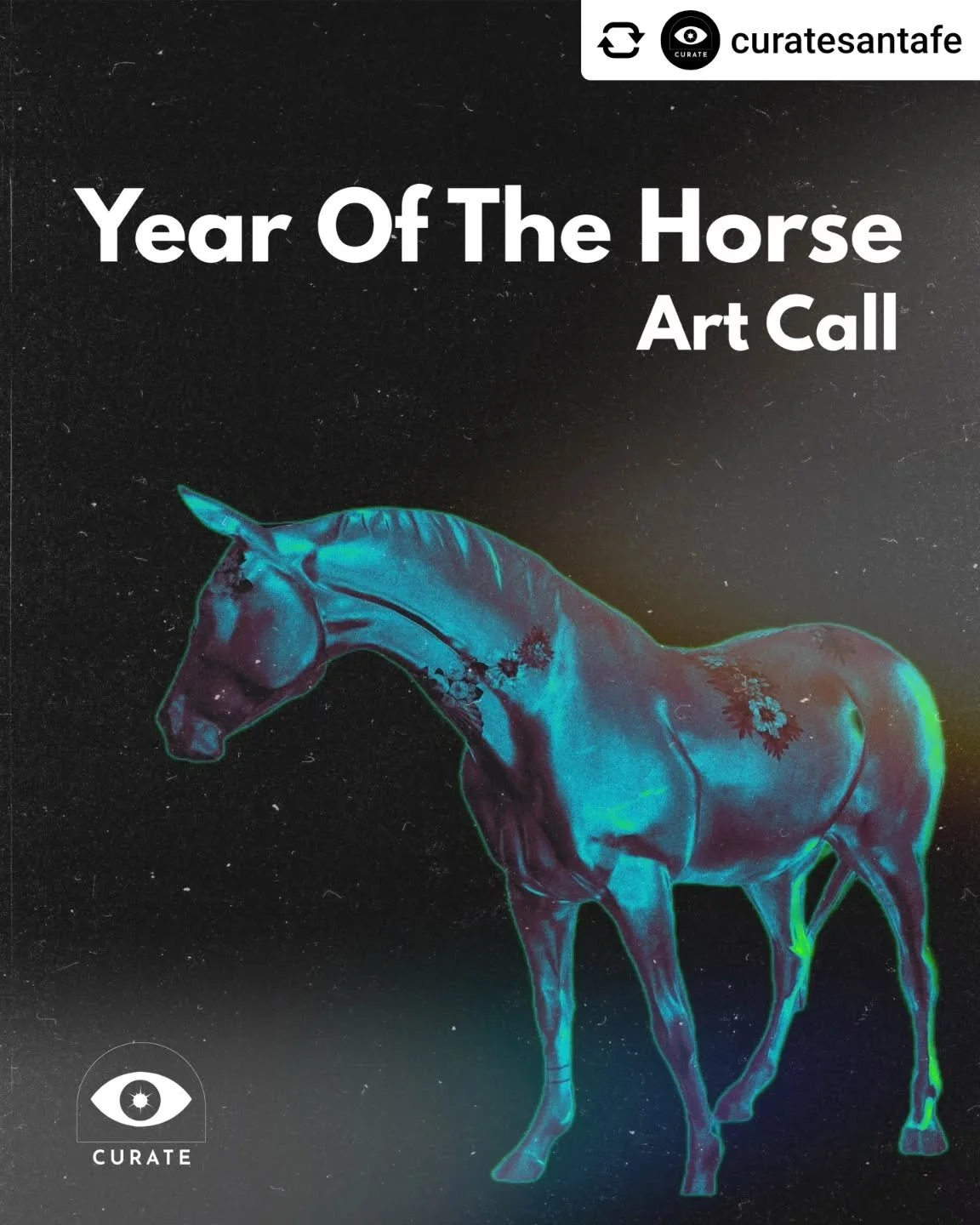 Repost &bull; @curatesantafe 📣📣Open Art Call📣📣GIDDY UP
🐴Year Of The Horse🐴
2026 is the Year of the Fire Horse. Horses symbolize freedom and liberation, sovereignty and power, beauty and strength, journey and action, bravery and untamed spirit. 